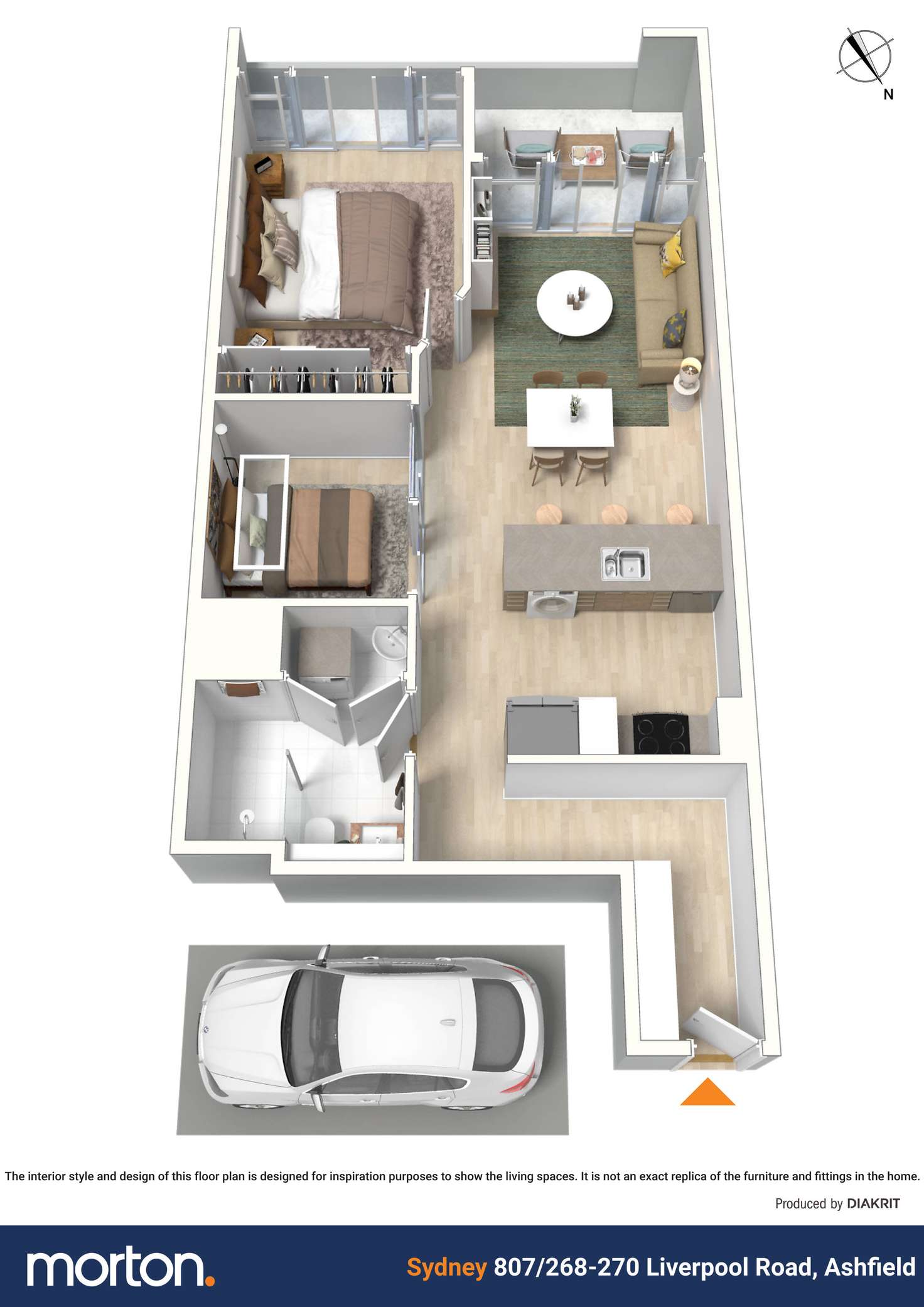 Floorplan of Homely apartment listing, 807/268-270 Liverpool Road, Ashfield NSW 2131