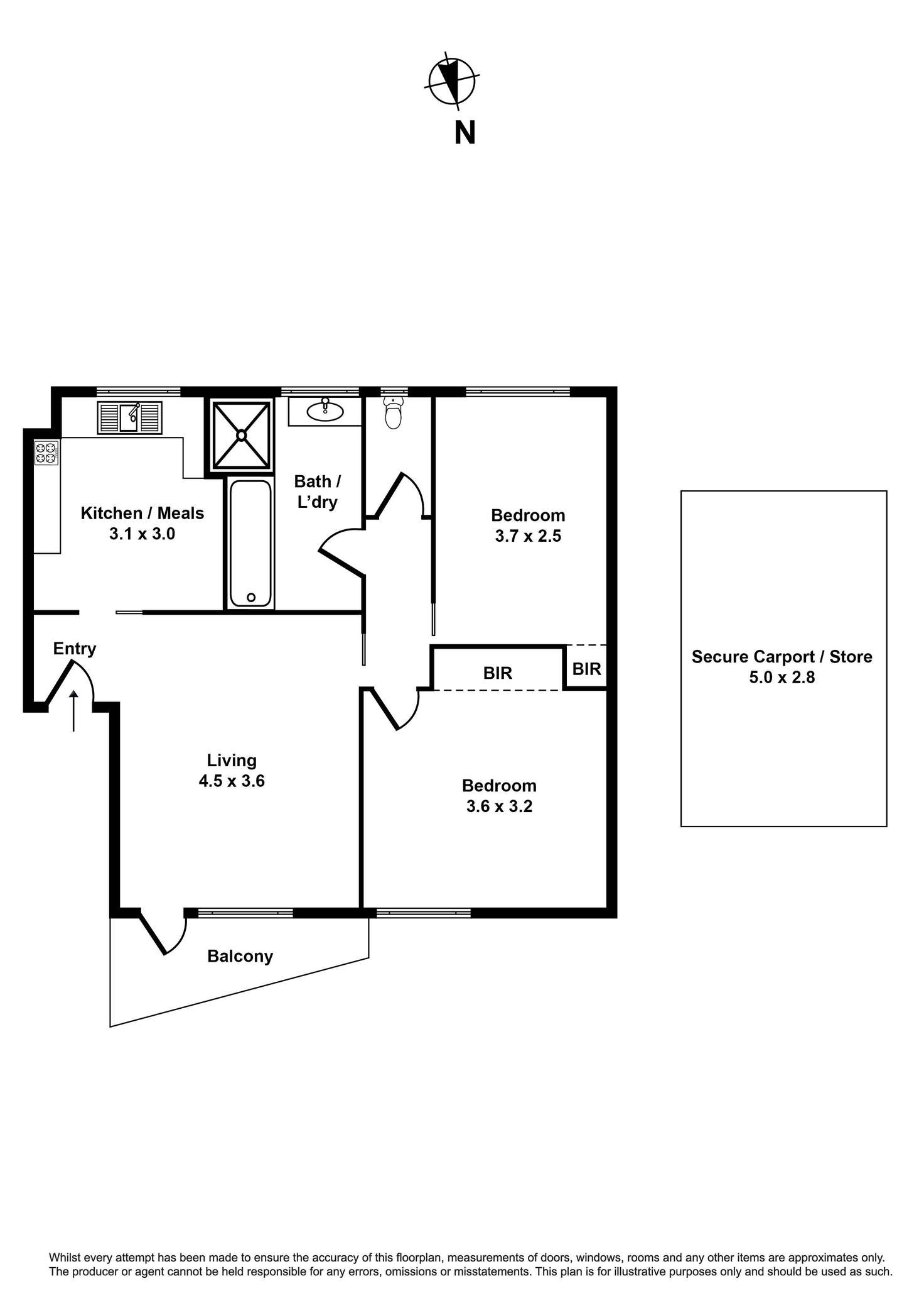 Floorplan of Homely apartment listing, 11/17 Gordon Street, Footscray VIC 3011