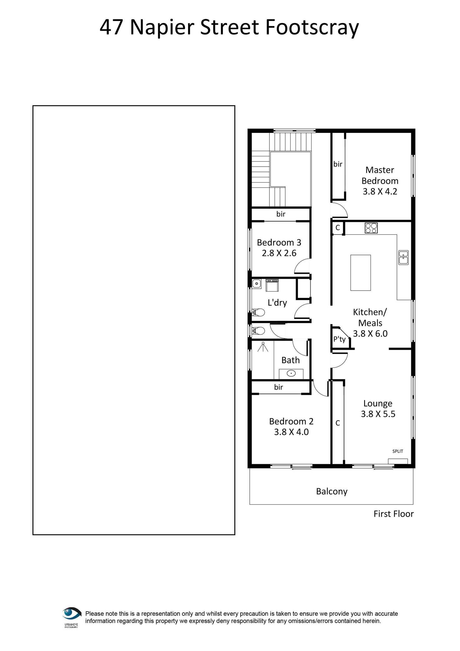 Floorplan of Homely apartment listing, 47 Napier Street, Footscray VIC 3011