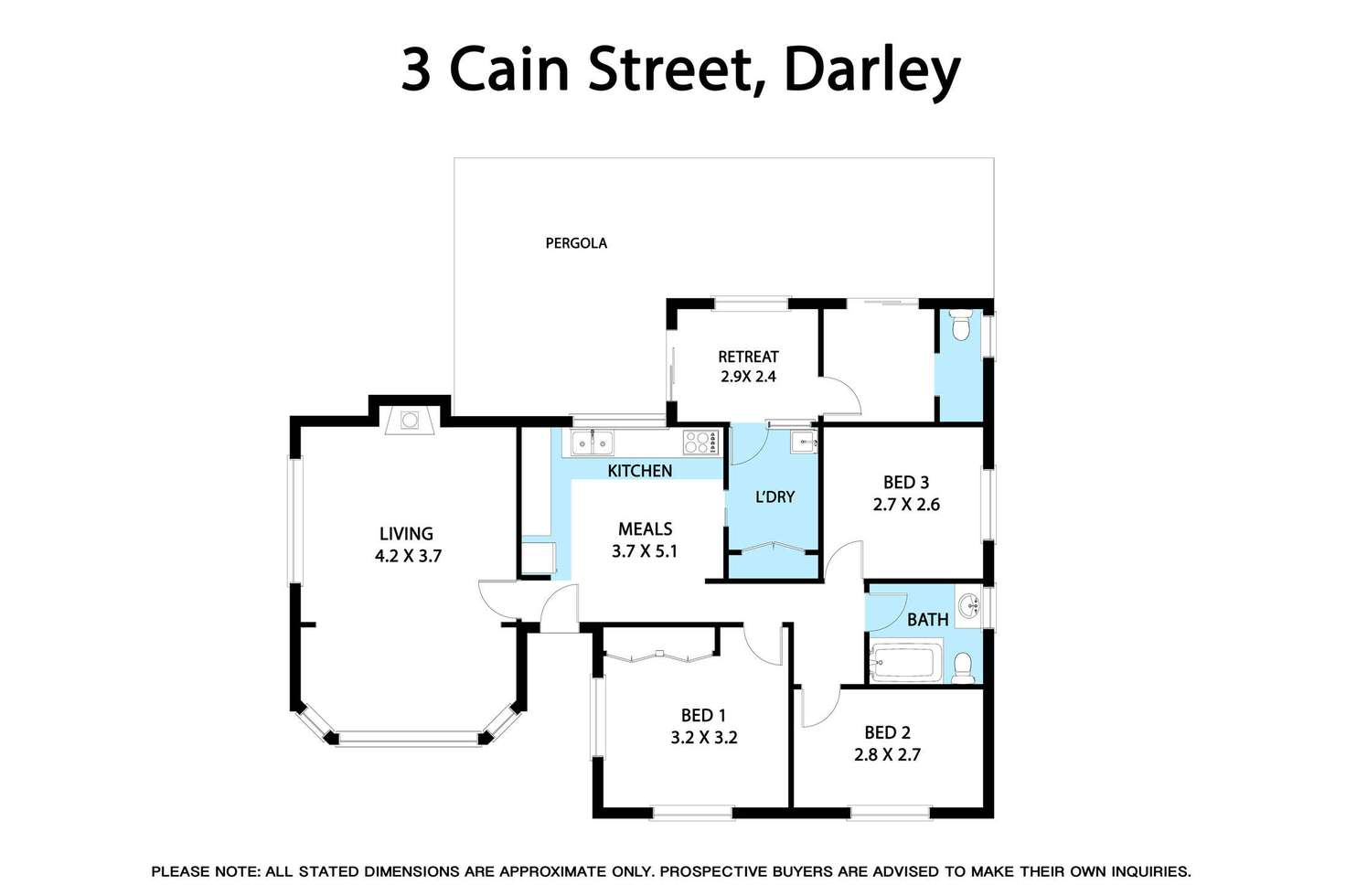 Floorplan of Homely house listing, 3 Cain Street, Bacchus Marsh VIC 3340