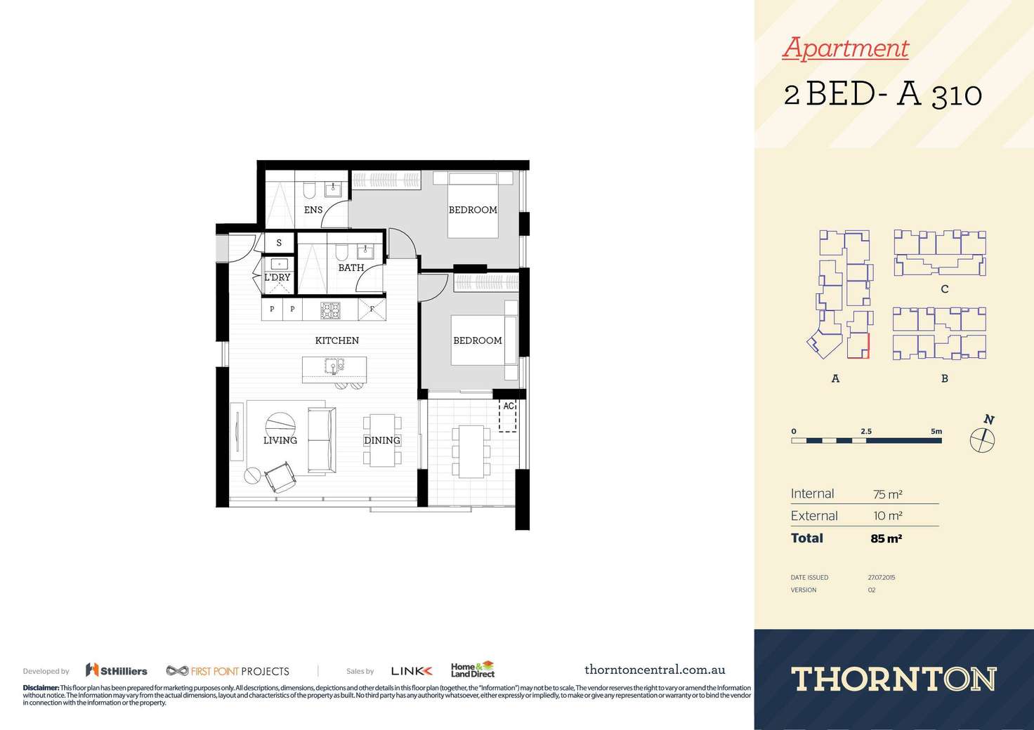 Floorplan of Homely apartment listing, 310/81A Lord Sheffield Circuit, Penrith NSW 2750