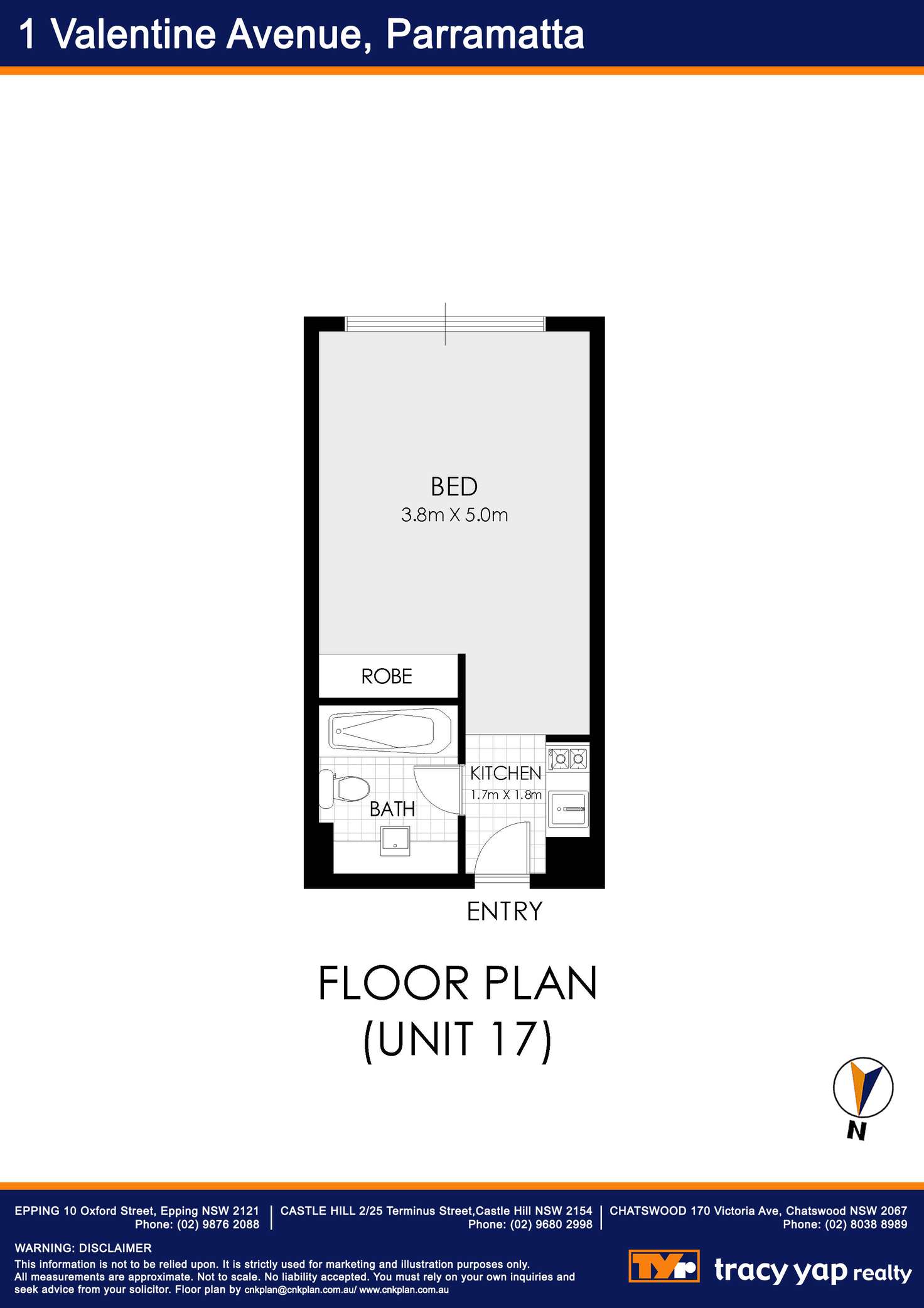 Floorplan of Homely apartment listing, Suite 17/1 Valentine Avenue, Parramatta NSW 2150