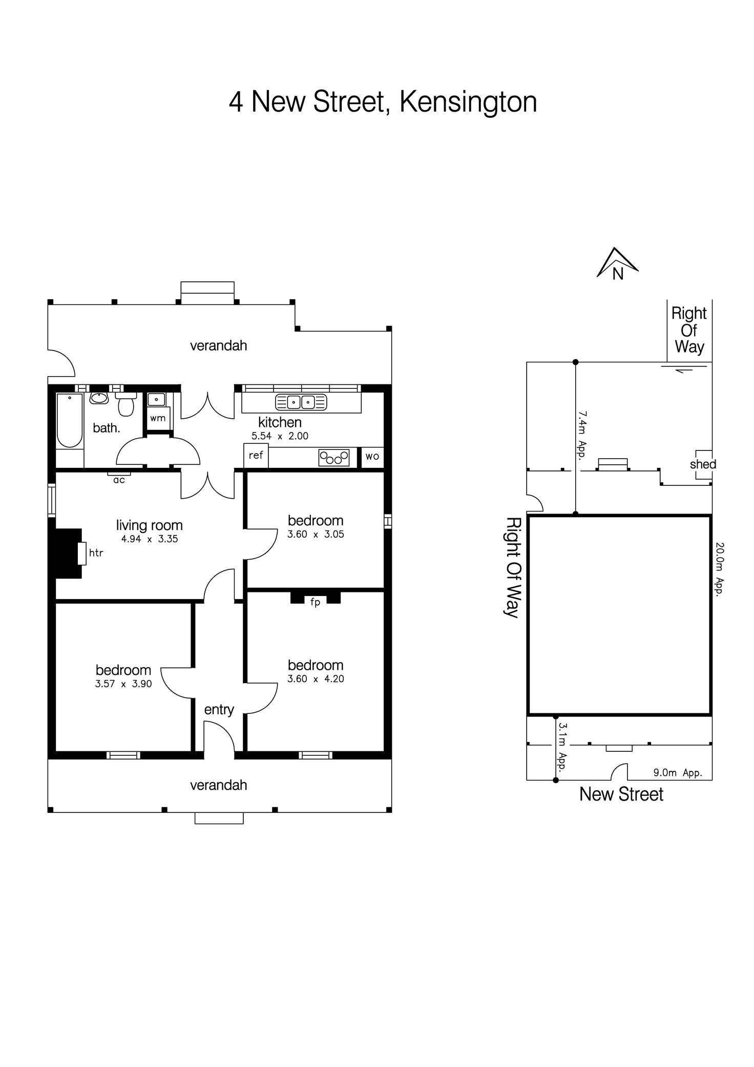 Floorplan of Homely house listing, 4 New Street, Kensington VIC 3031