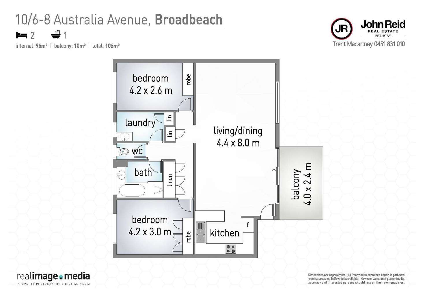 Floorplan of Homely apartment listing, 10/6-8 Australia Avenue, Broadbeach QLD 4218