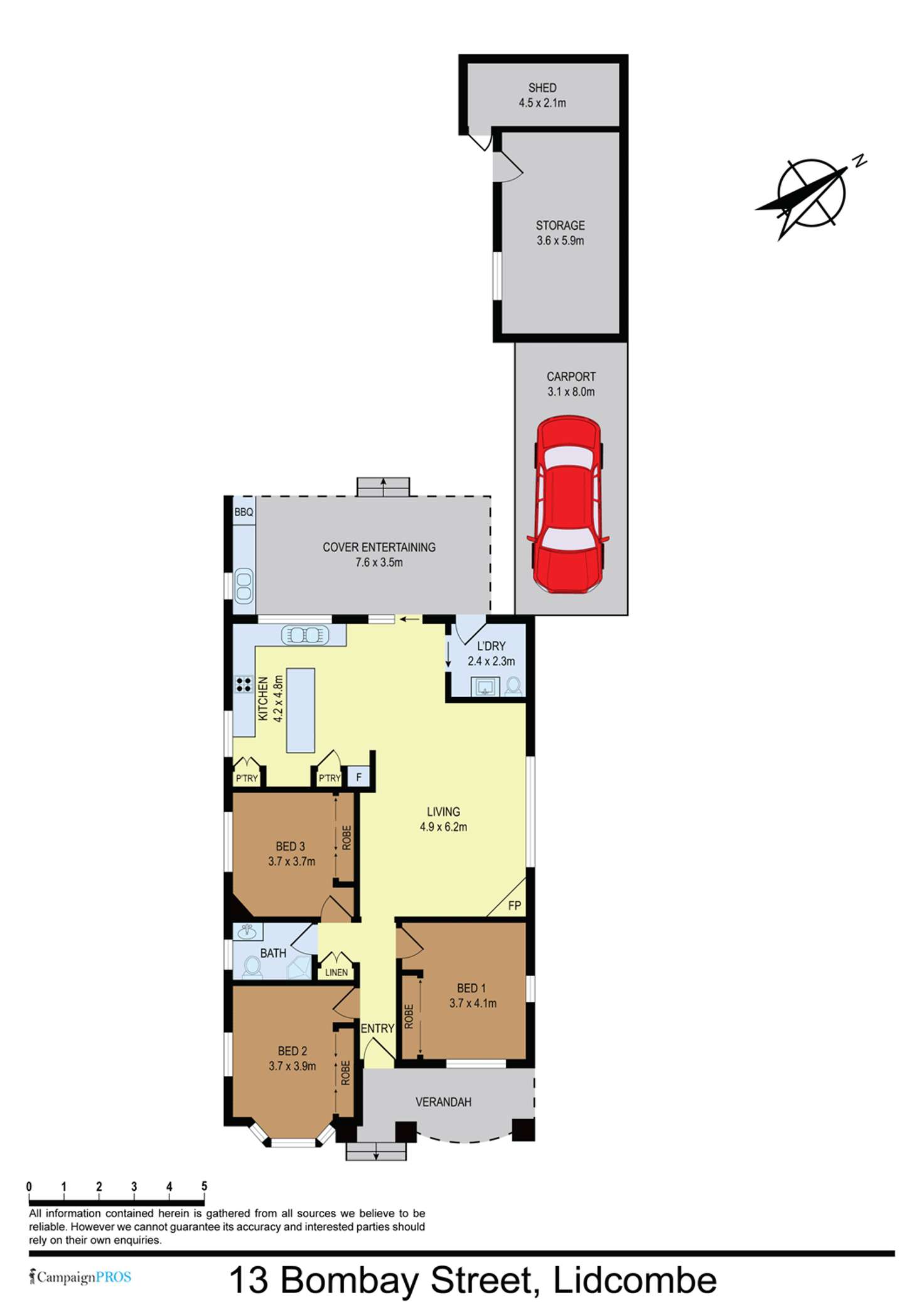 Floorplan of Homely house listing, 13 Bombay Street, Lidcombe NSW 2141