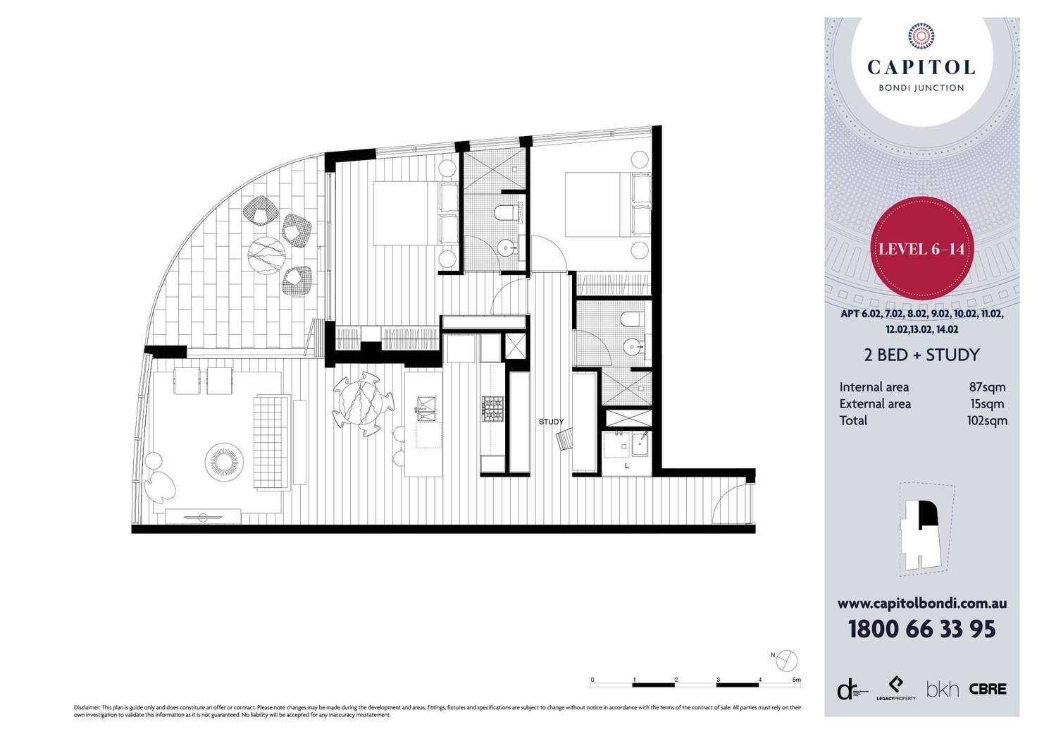 Floorplan of Homely apartment listing, 1102/253 Oxford Street, Bondi Junction NSW 2022