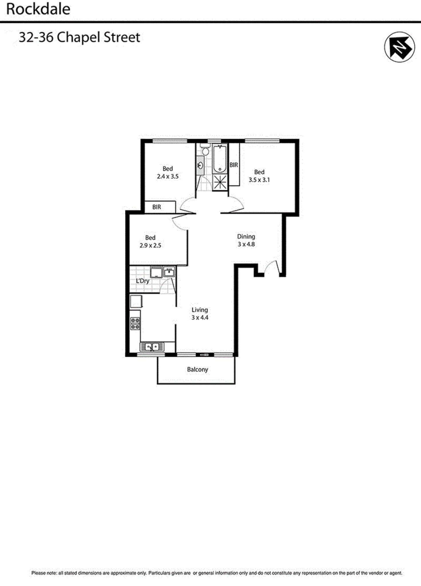 Floorplan of Homely apartment listing, 7/32-36 Chapel Street, Rockdale NSW 2216