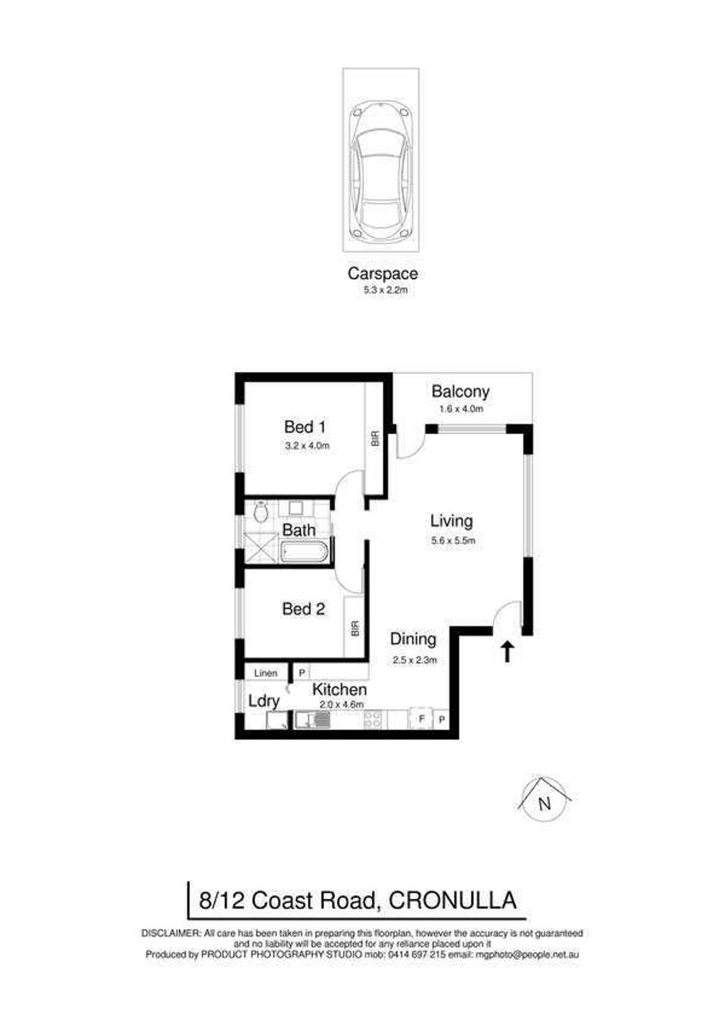 Floorplan of Homely unit listing, 8/12 Coast Avenue, Cronulla NSW 2230