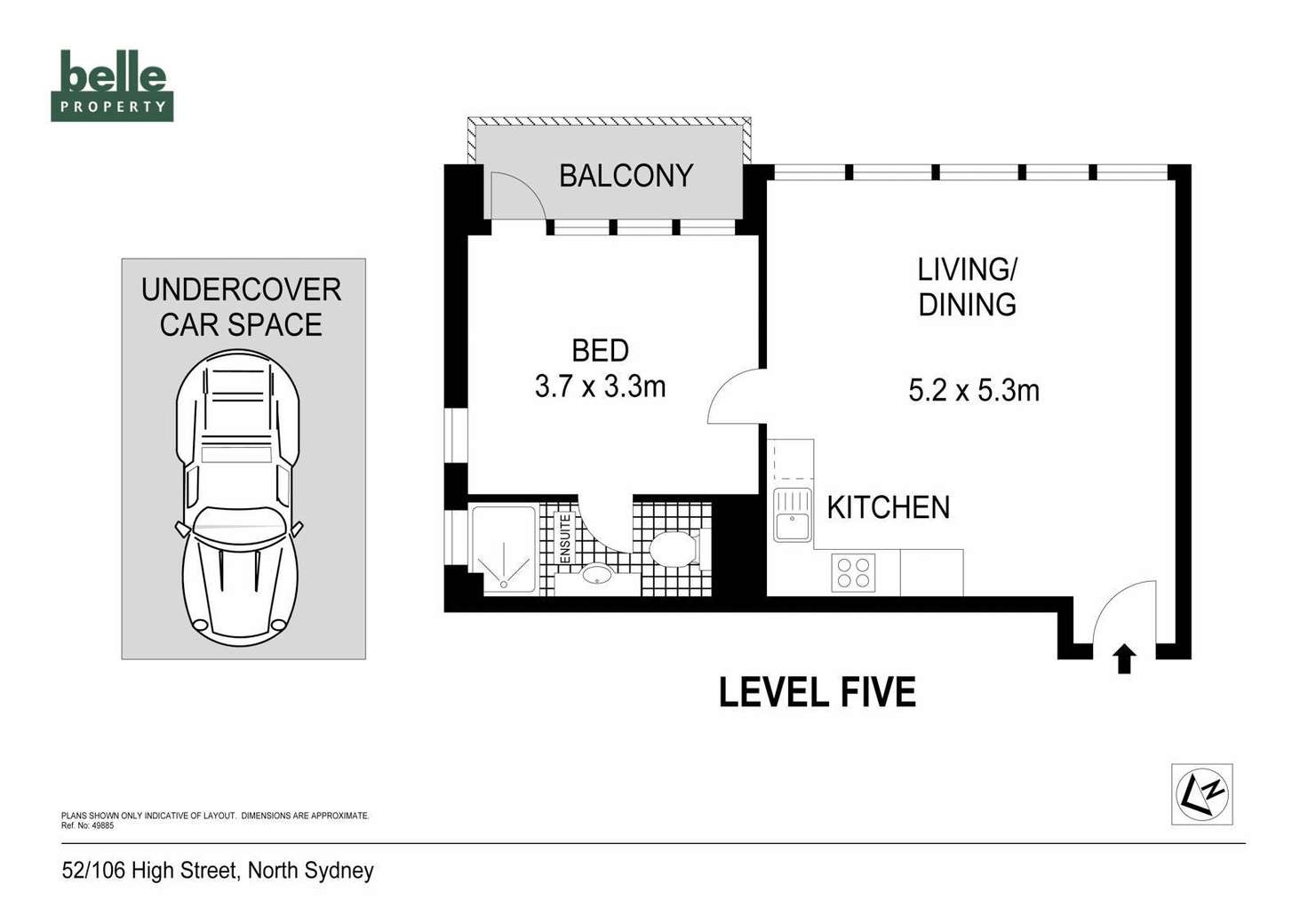 Floorplan of Homely apartment listing, 52/106 High Street, North Sydney NSW 2060