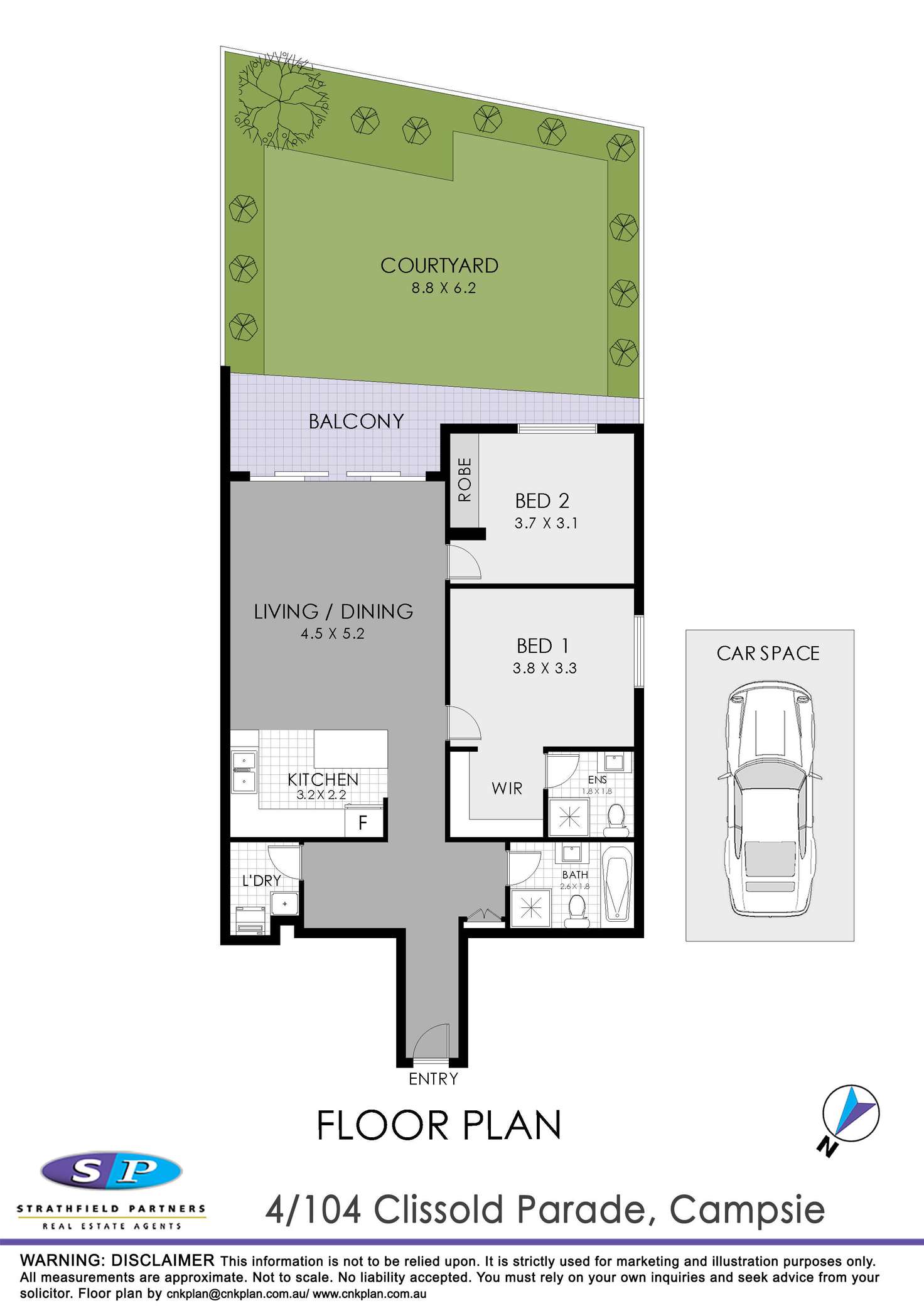 Floorplan of Homely apartment listing, 4/104 Clissold Parade, Campsie NSW 2194