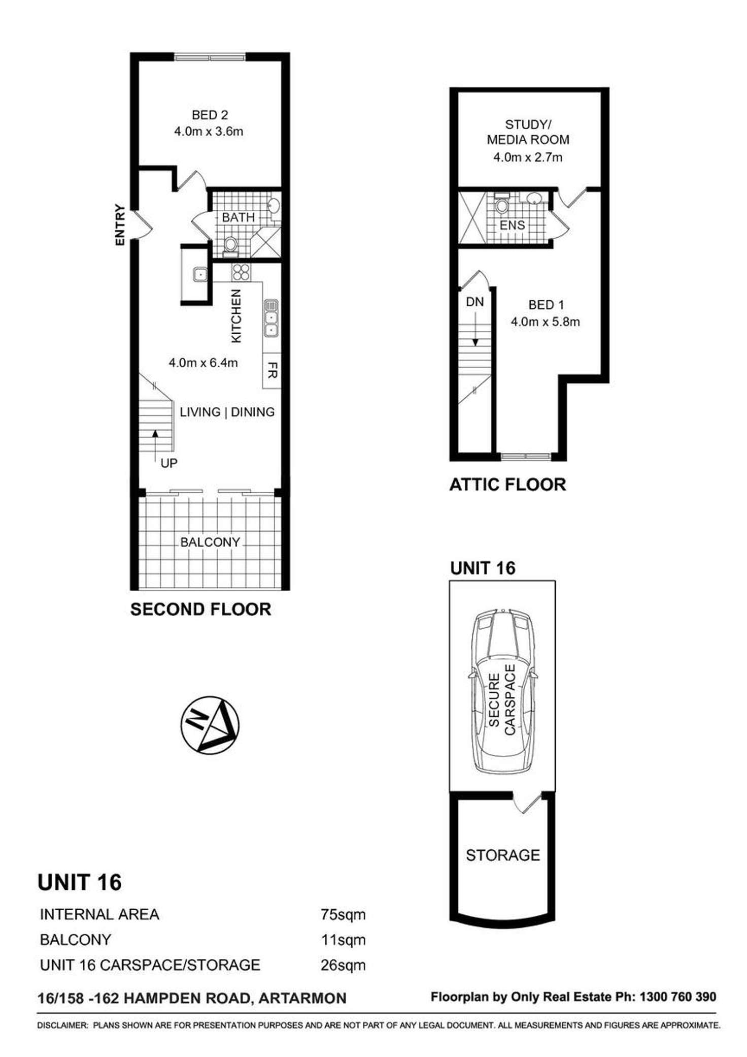 Floorplan of Homely apartment listing, 16/158-162 Hampden Road, Artarmon NSW 2064