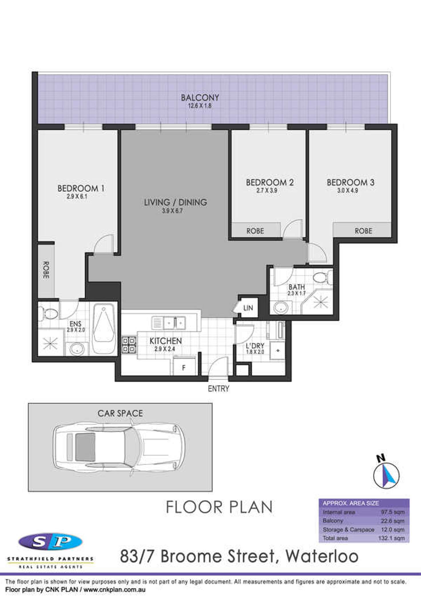 Floorplan of Homely apartment listing, 83/7 Broome Street, Waterloo NSW 2017