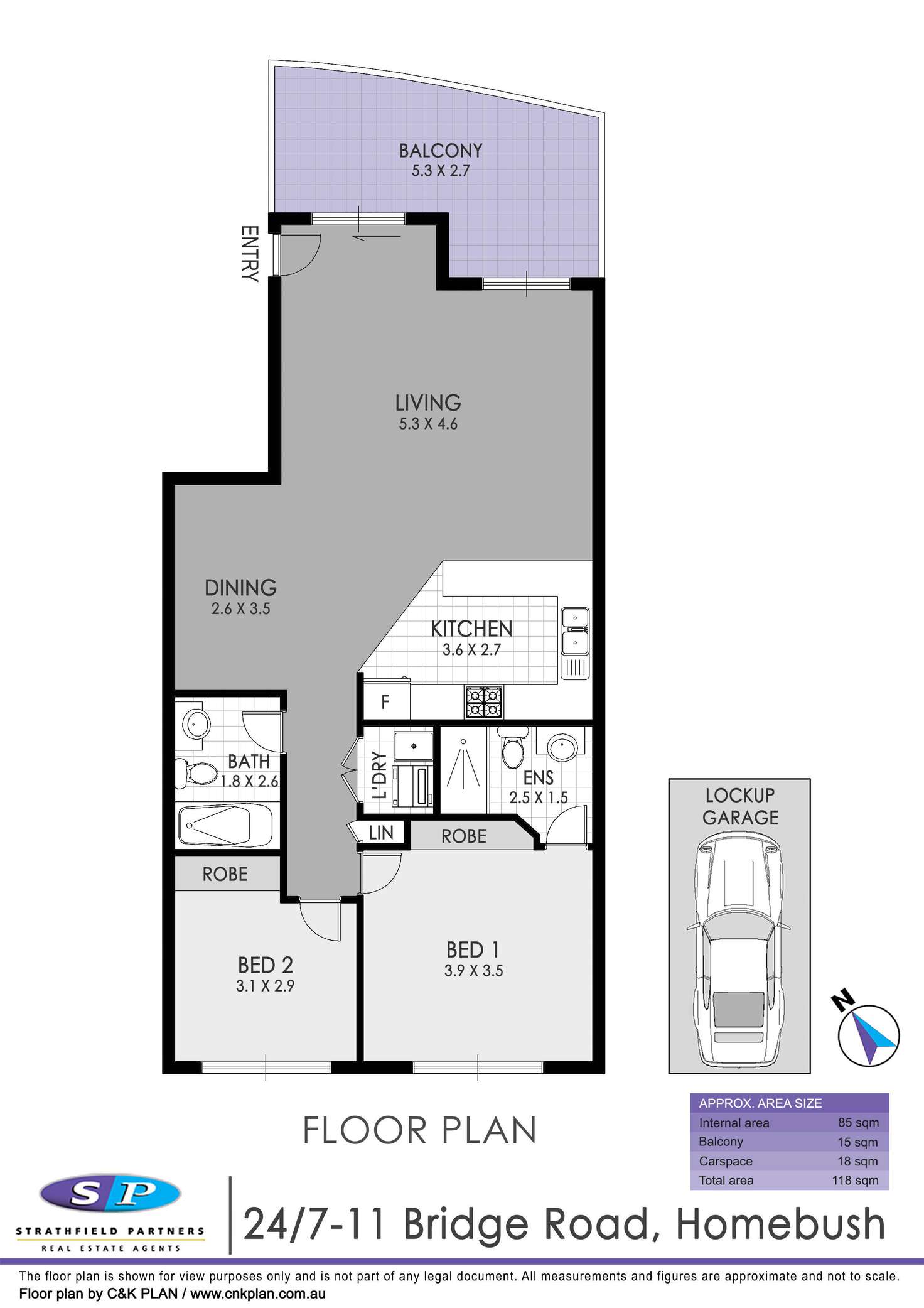 Floorplan of Homely apartment listing, 24/7-11 Bridge Road, Homebush NSW 2140