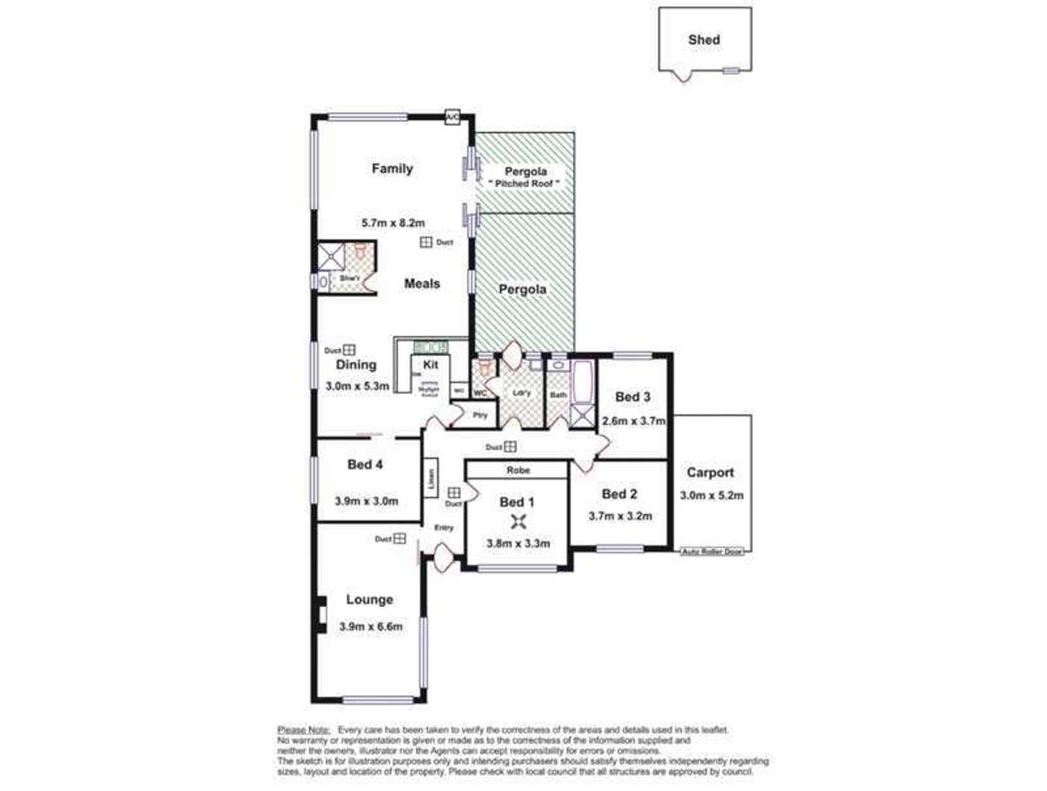 Floorplan of Homely house listing, 25 Teesdale Crescent, Plympton Park SA 5038