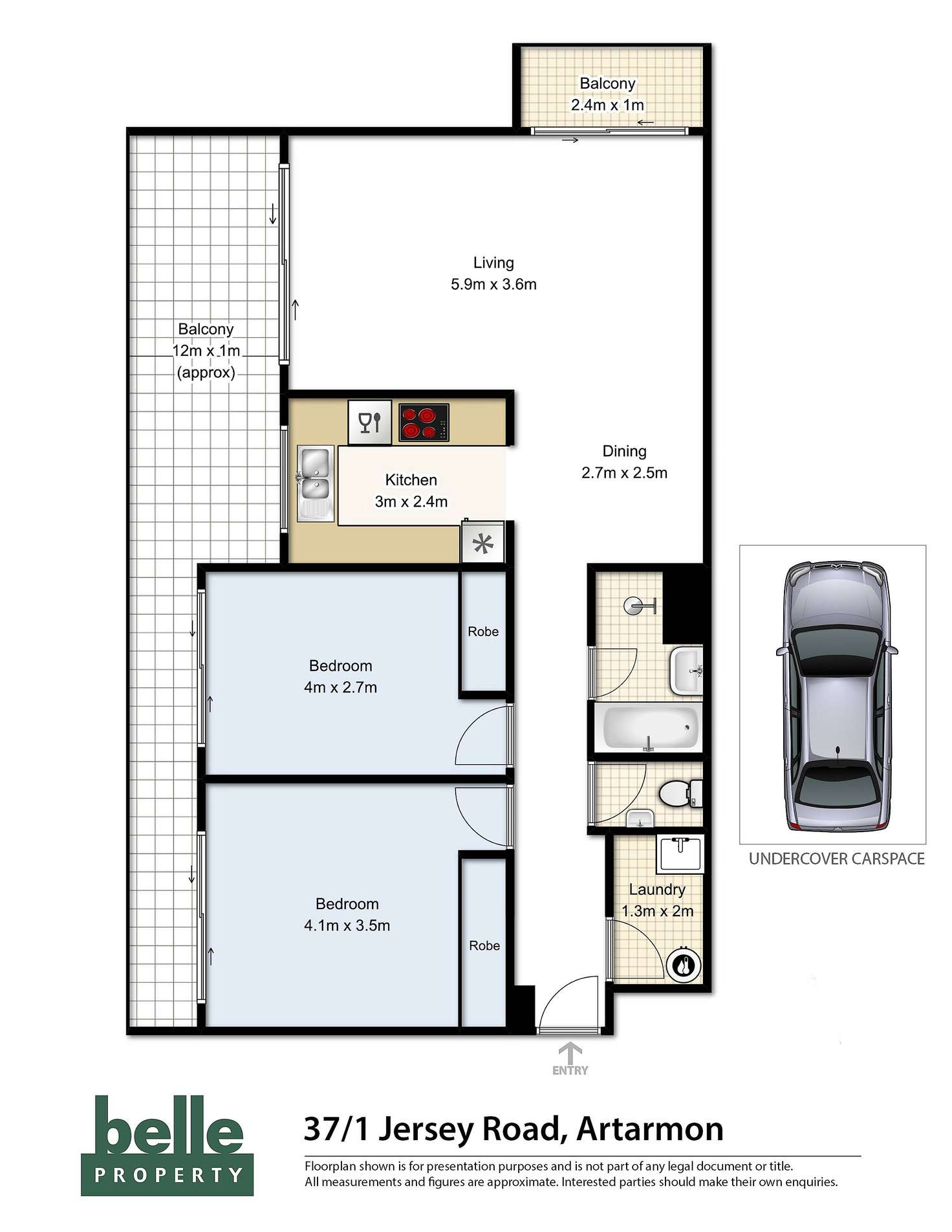 Floorplan of Homely unit listing, 37/1 Jersey Road, Artarmon NSW 2064