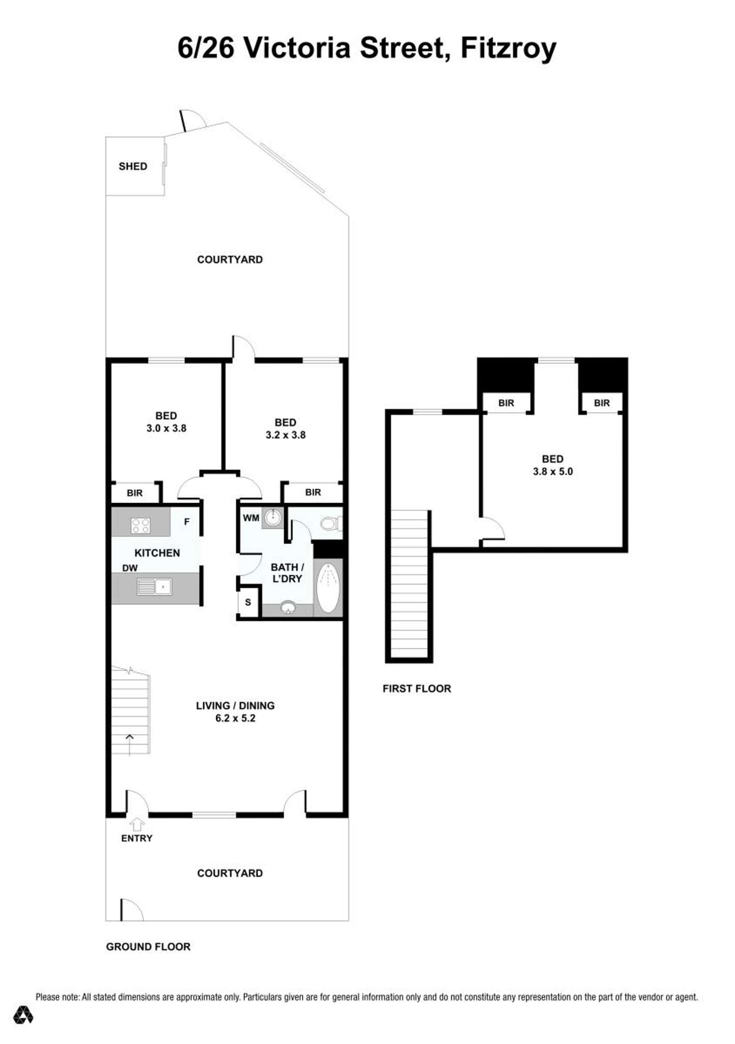 Floorplan of Homely apartment listing, 6/26 Victoria Street, Fitzroy VIC 3065