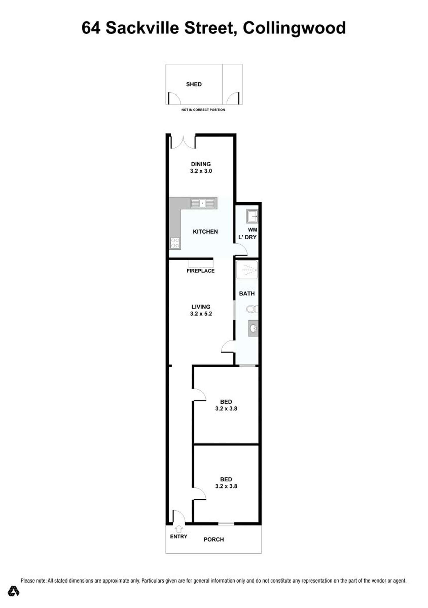 Floorplan of Homely terrace listing, 64 Sackville St, Collingwood VIC 3066