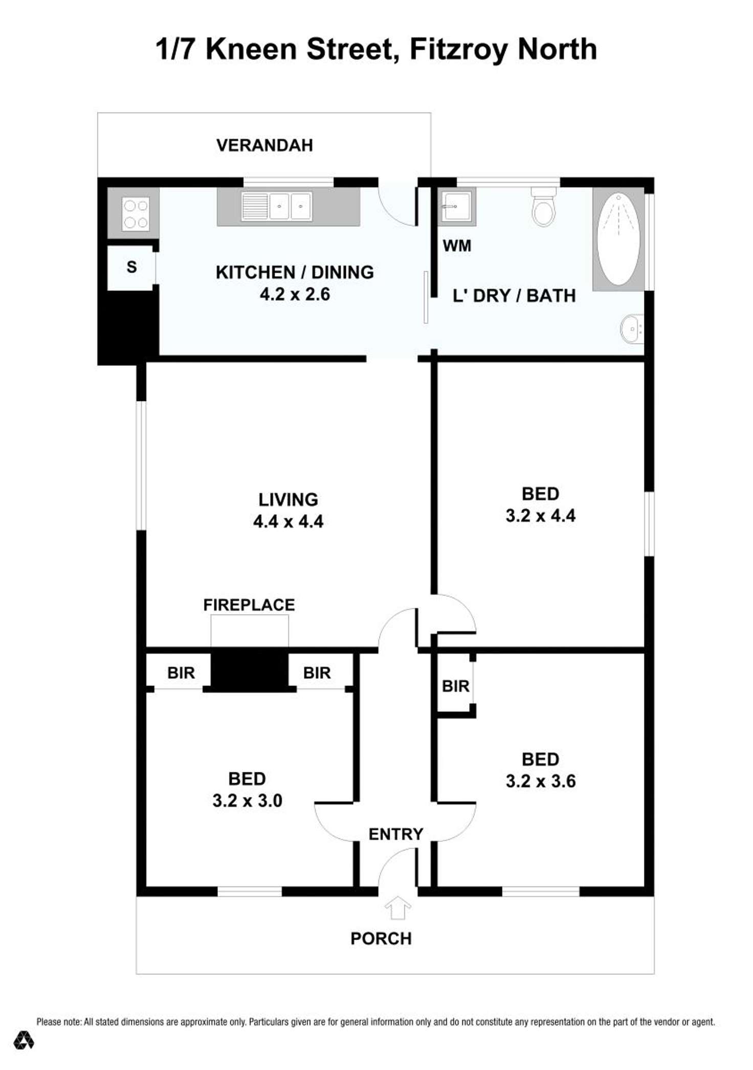 Floorplan of Homely house listing, 1/7 Kneen St, Fitzroy North VIC 3068