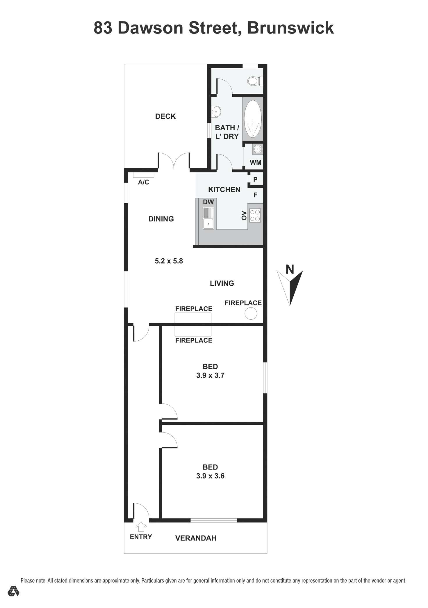 Floorplan of Homely house listing, 83 Dawson Street, Brunswick VIC 3056