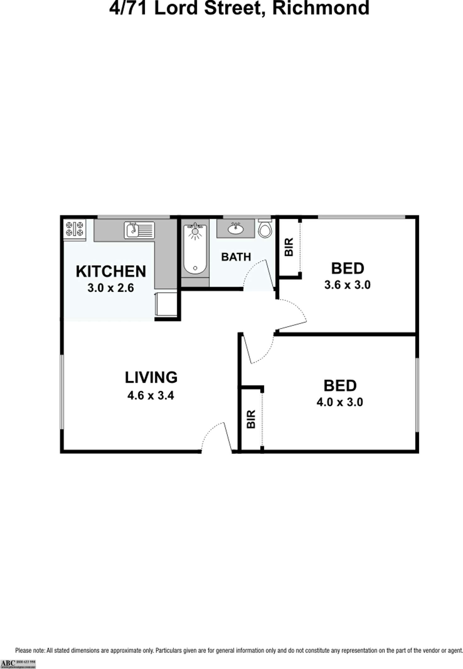 Floorplan of Homely apartment listing, 4/71 Lord St, Richmond VIC 3121