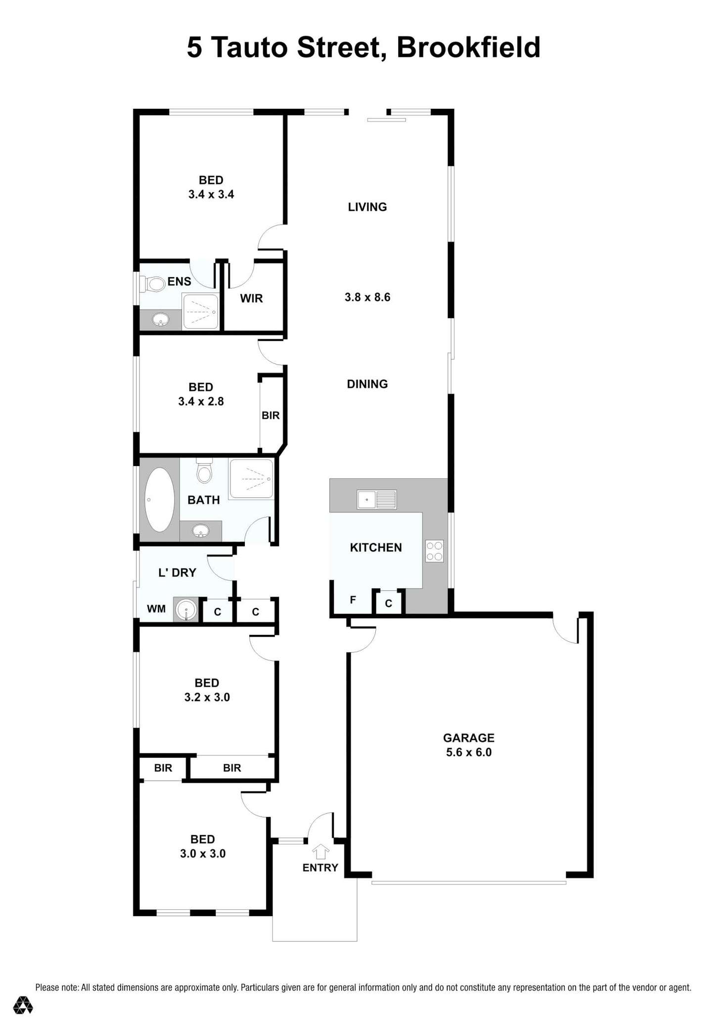 Floorplan of Homely house listing, 5 Tauto Street, Brookfield VIC 3338