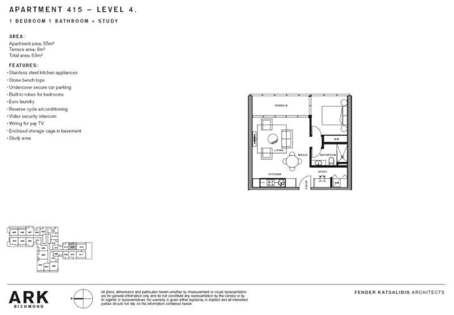 Floorplan of Homely apartment listing, 415/253 Bridge Road, Richmond VIC 3121