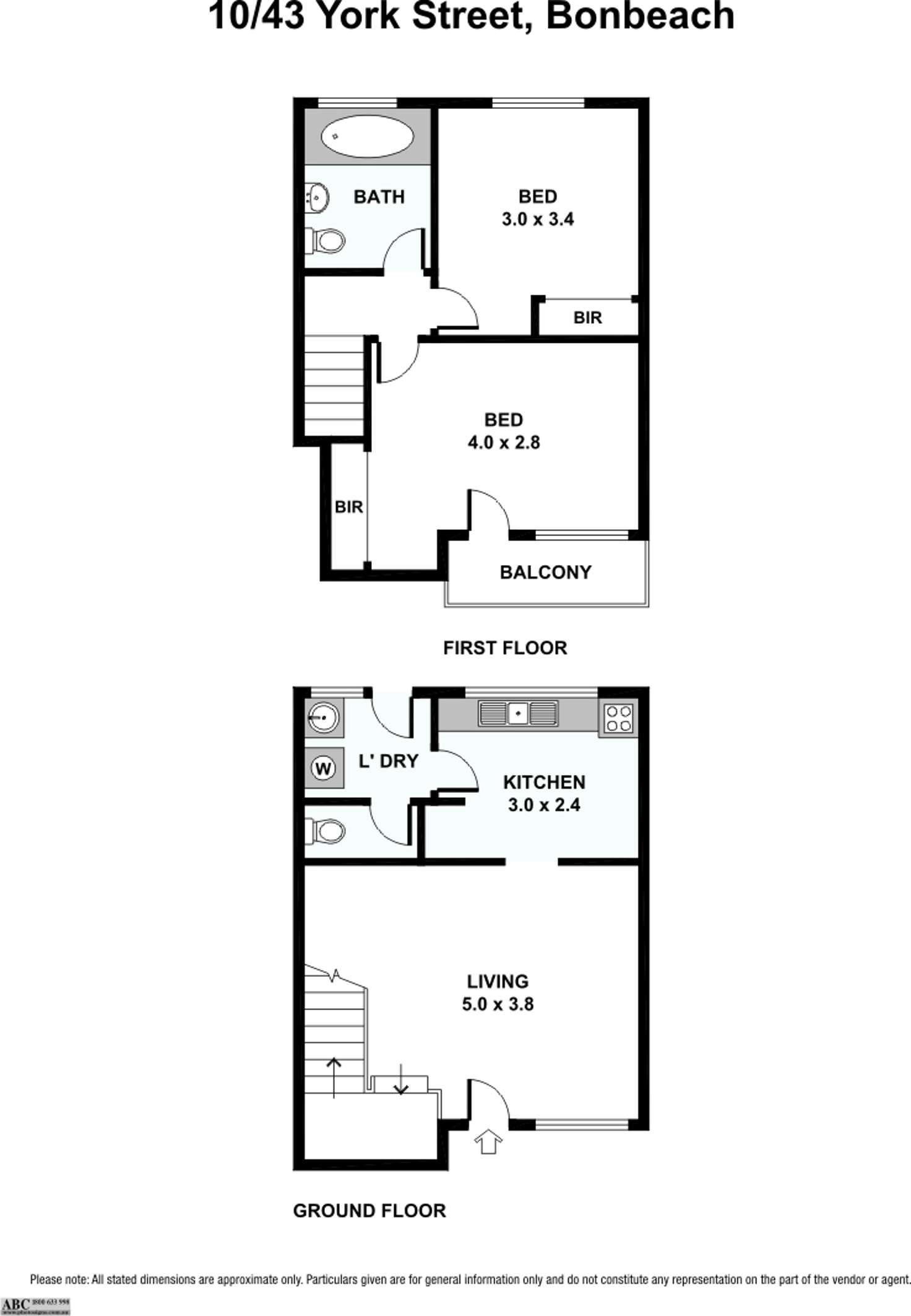 Floorplan of Homely townhouse listing, 10/43 York Street, Bonbeach VIC 3196