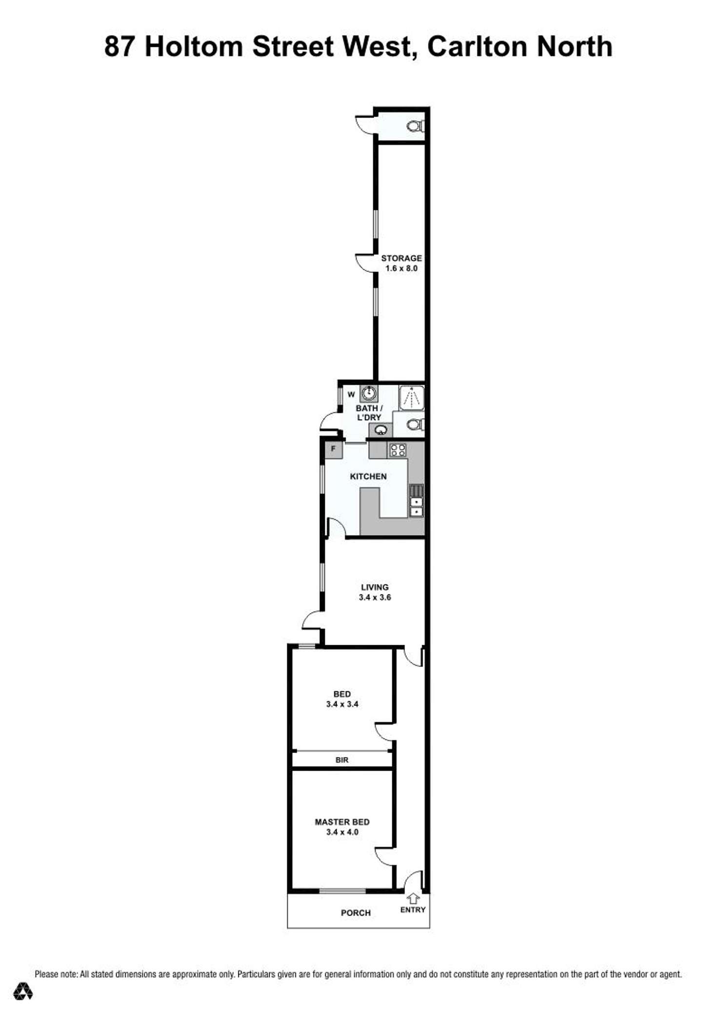 Floorplan of Homely terrace listing, 87 Holtom Street West, Carlton North VIC 3054