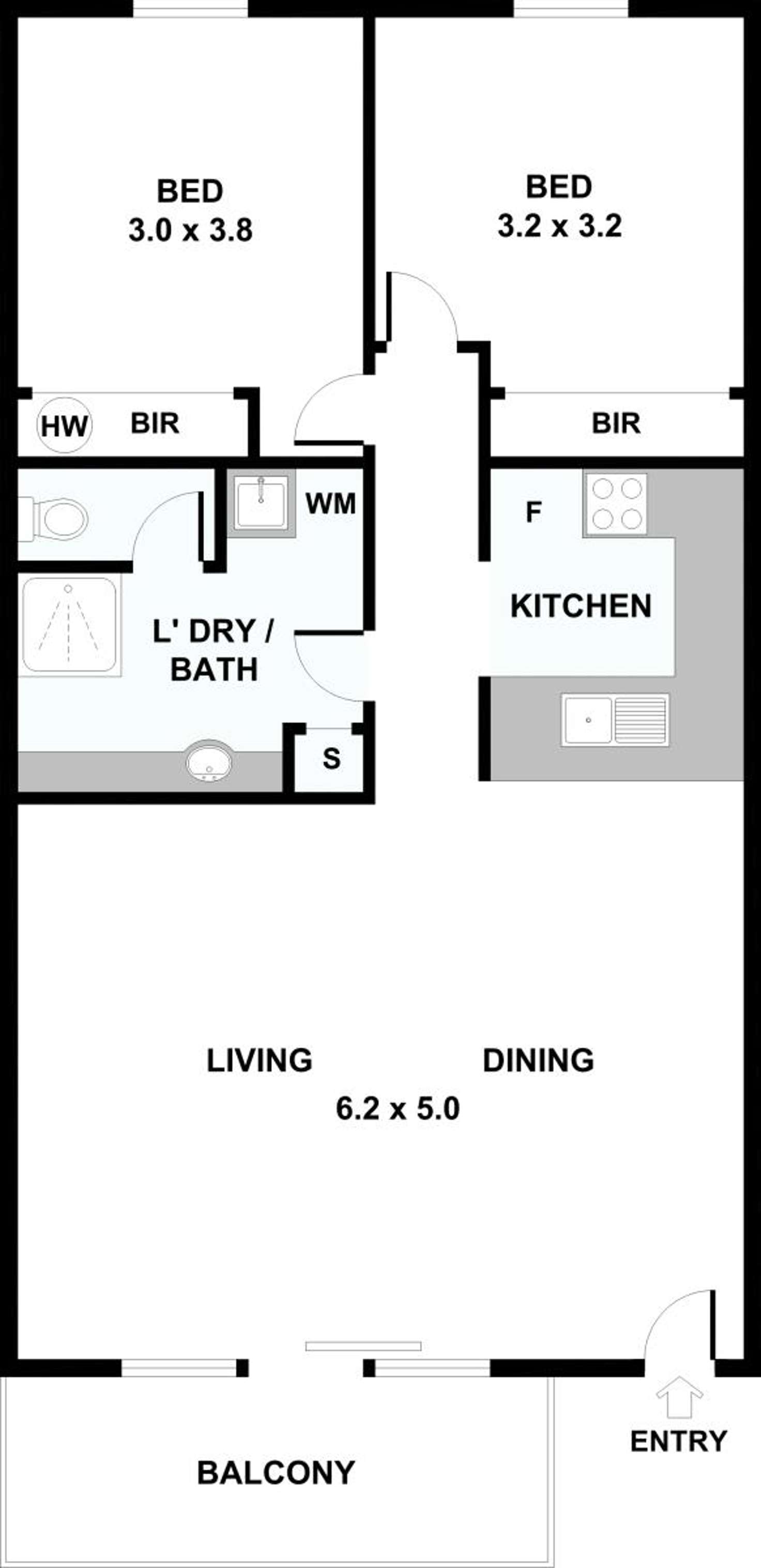 Floorplan of Homely apartment listing, 21/16 Nicholson Street, Fitzroy North VIC 3068