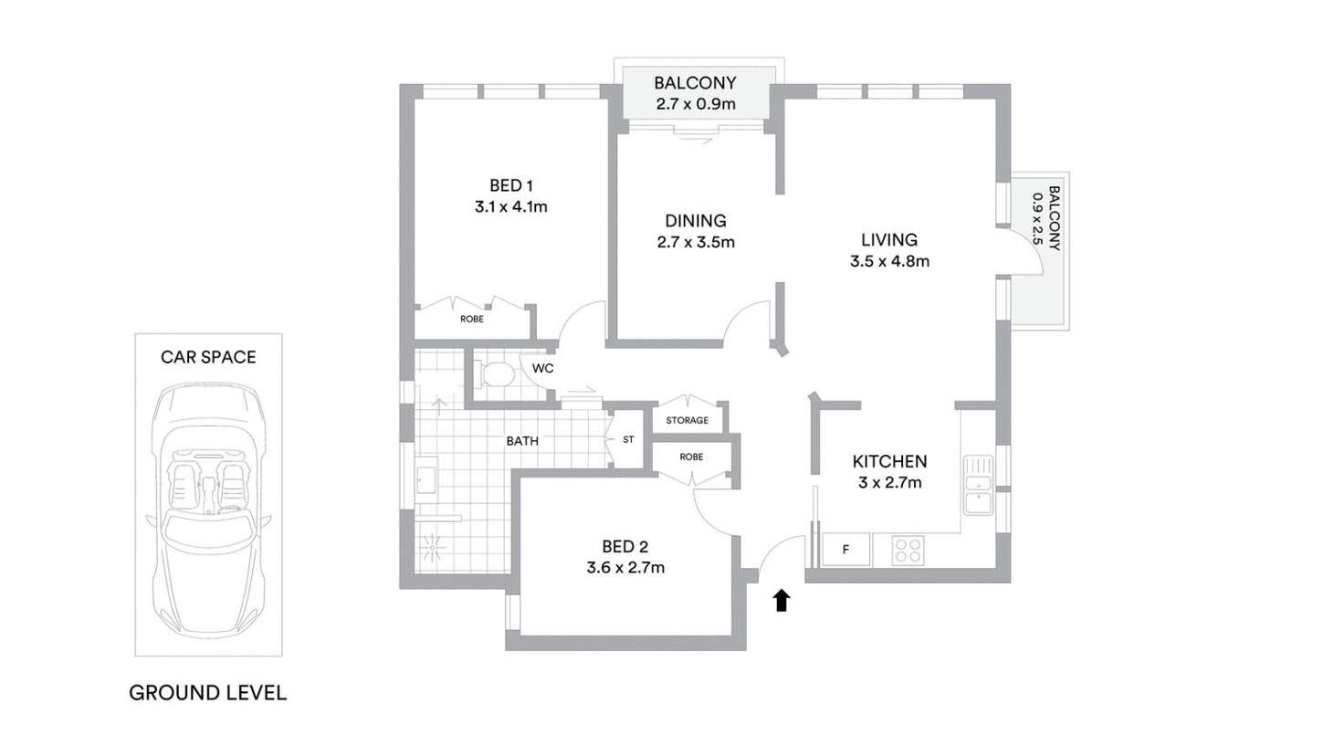 Floorplan of Homely apartment listing, 5/435 St Kilda Street, Elwood VIC 3184