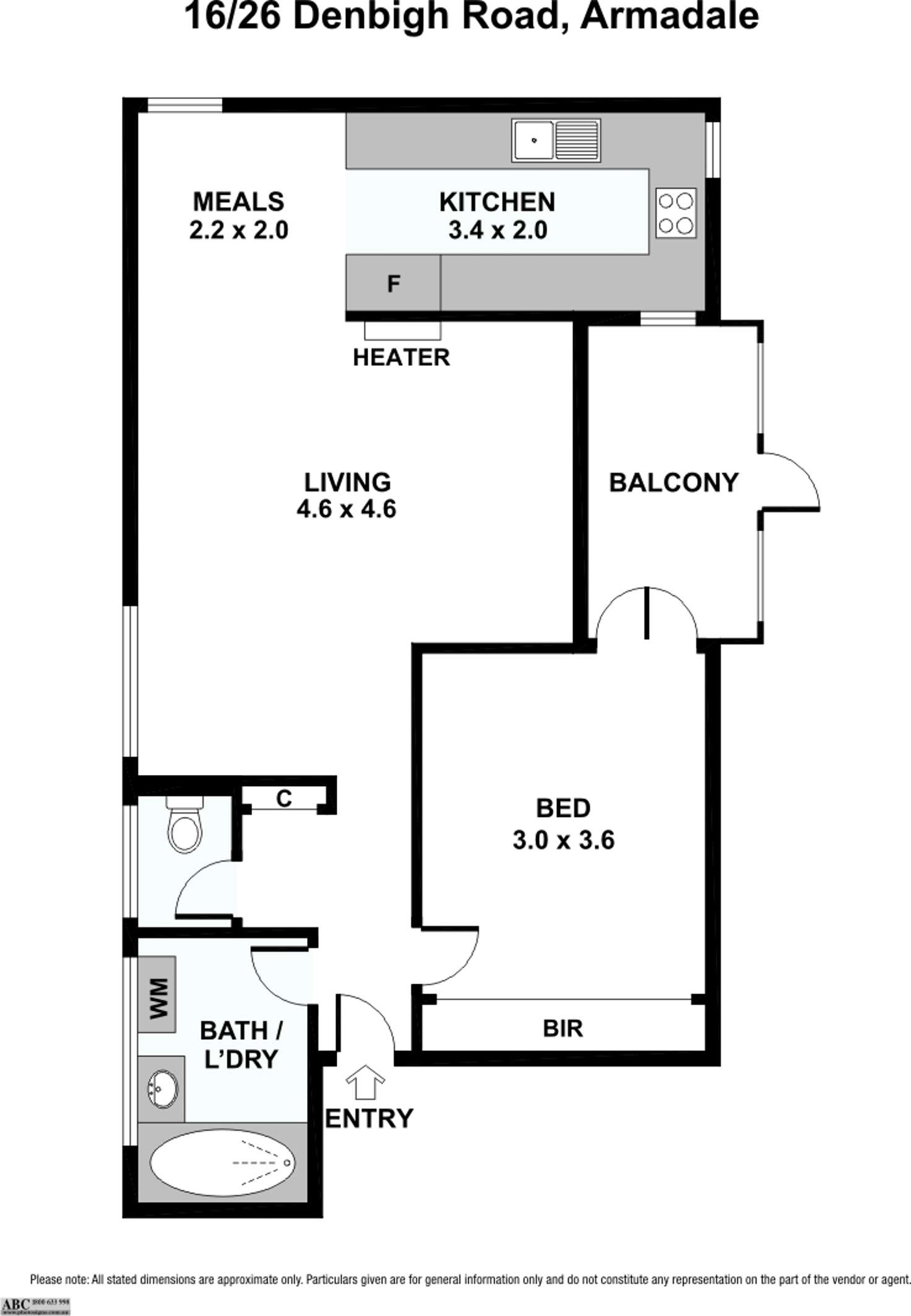 Floorplan of Homely apartment listing, 16/26 Denbigh Road, Armadale VIC 3143