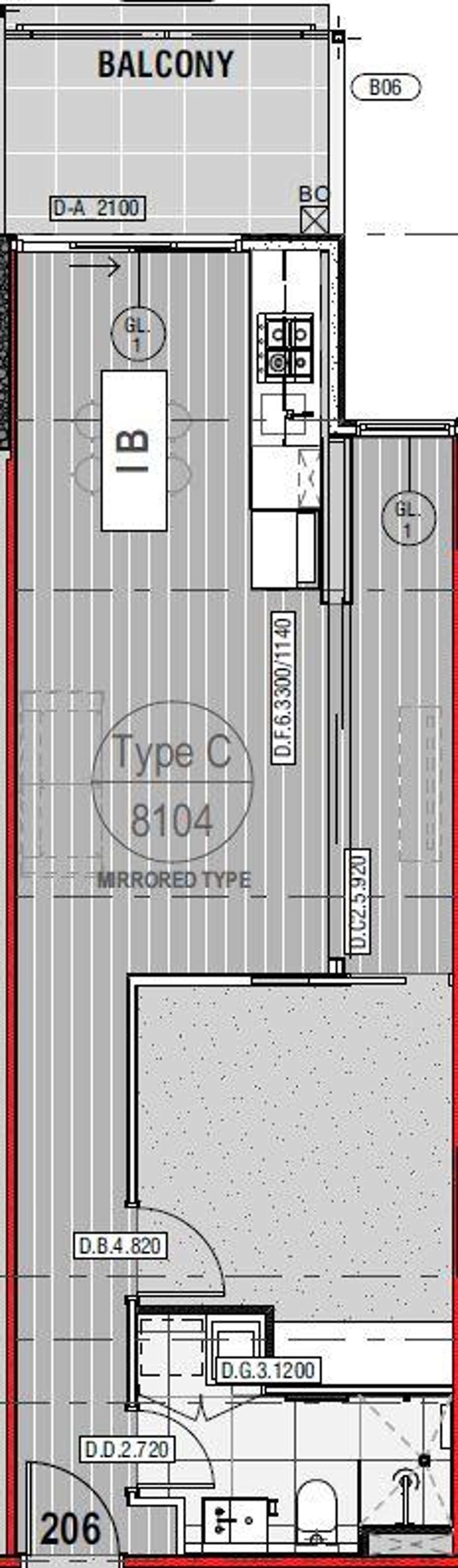 Floorplan of Homely apartment listing, 206/6 Mater Street, Collingwood VIC 3066