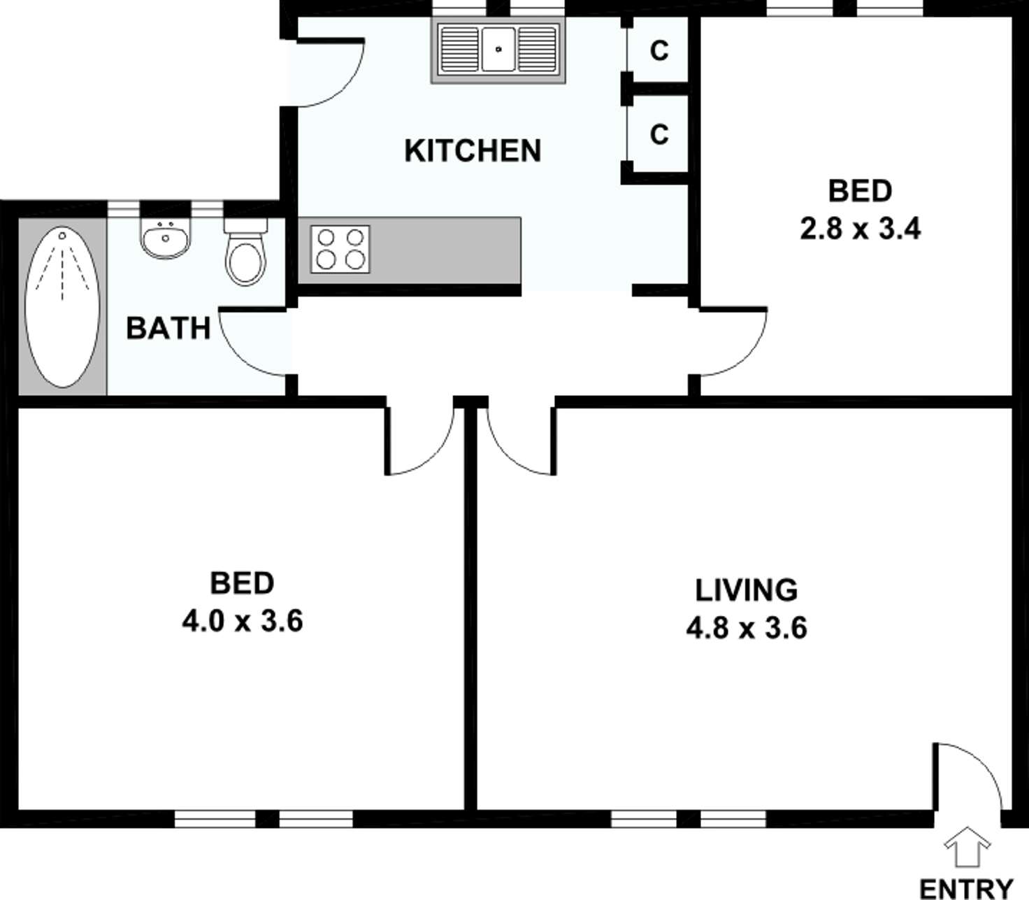 Floorplan of Homely apartment listing, 3/3 Stillman Street, Richmond VIC 3121