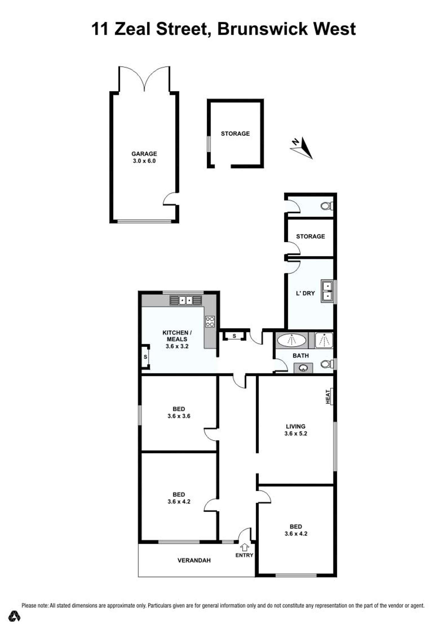 Floorplan of Homely house listing, 11 Zeal Street, Brunswick West VIC 3055