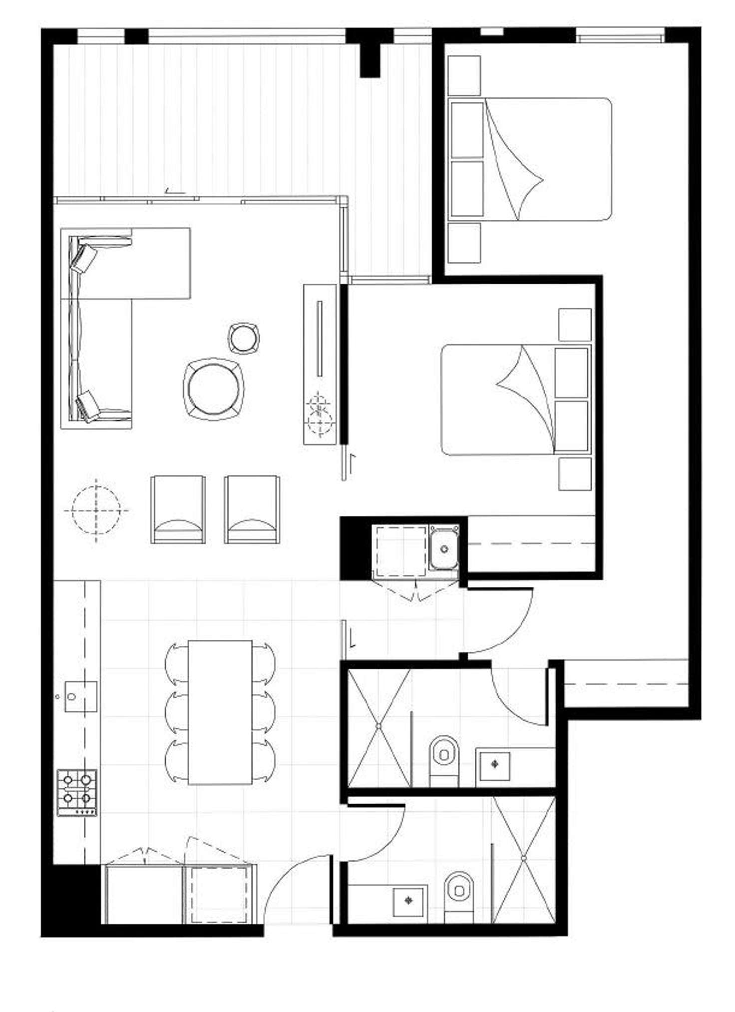 Floorplan of Homely apartment listing, 317/862 Glenferrie Road, Hawthorn VIC 3122