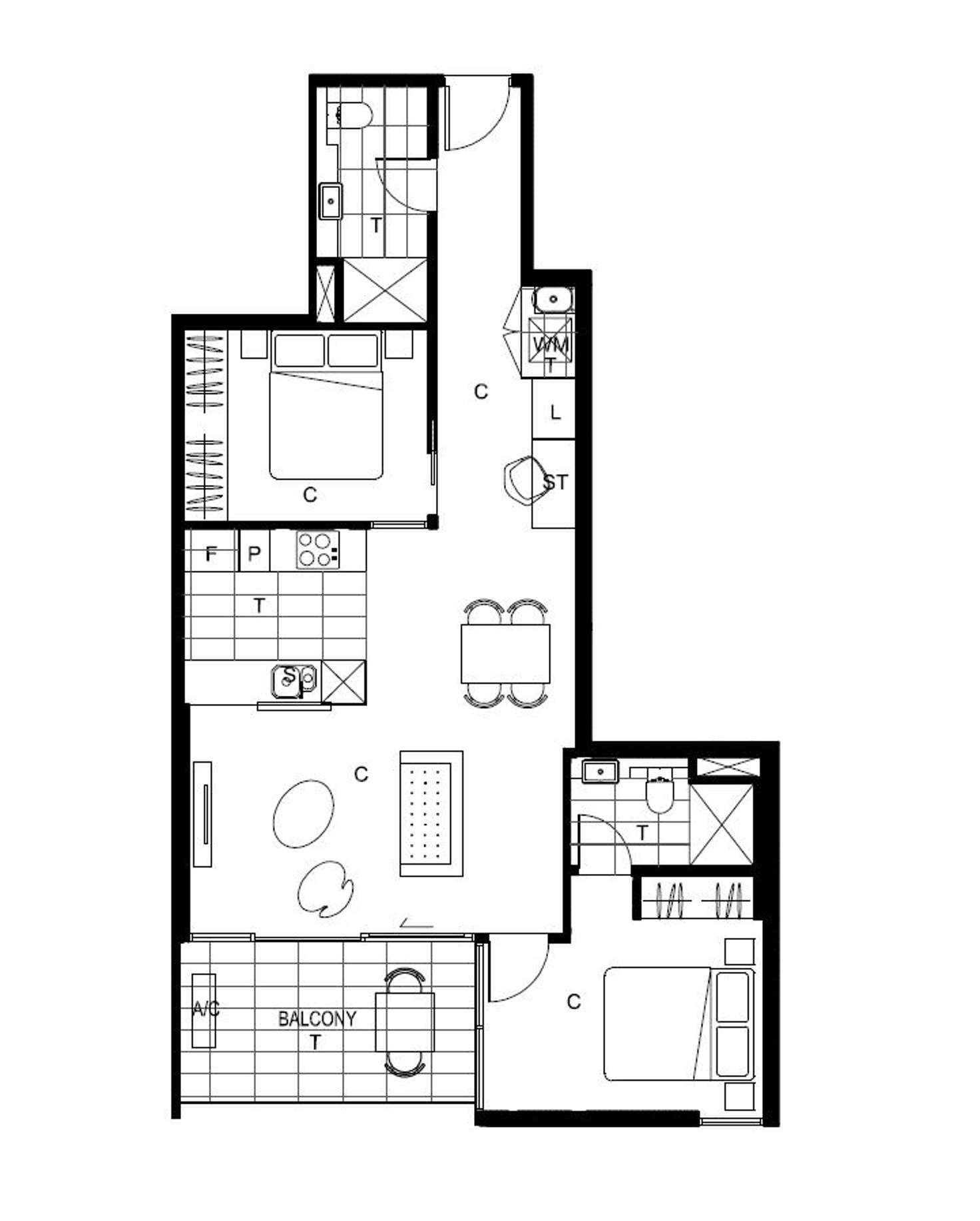 Floorplan of Homely apartment listing, 215/15 Clifton Street, Prahran VIC 3181