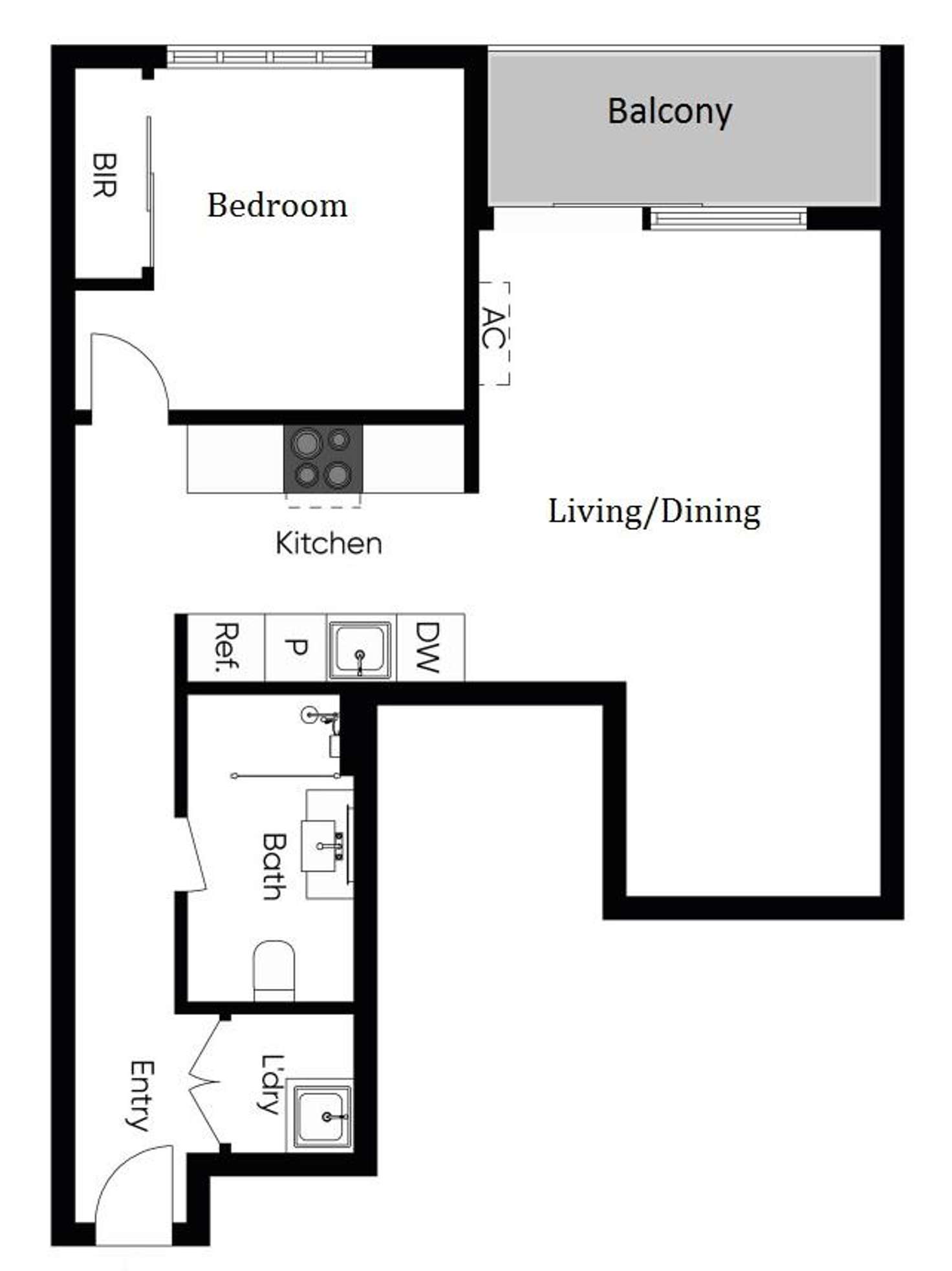 Floorplan of Homely apartment listing, 107/35 Simmons Street, South Yarra VIC 3141