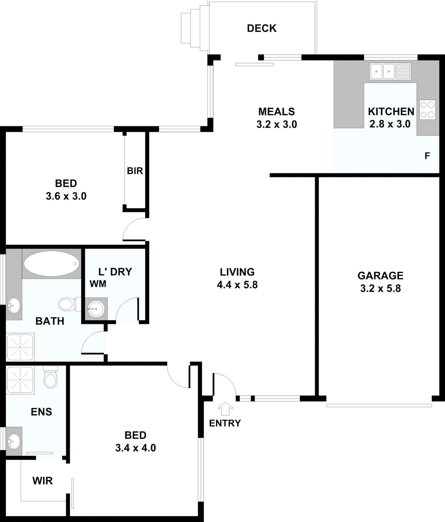 Floorplan of Homely unit listing, 2/1 Acton St, Mount Waverley VIC 3149