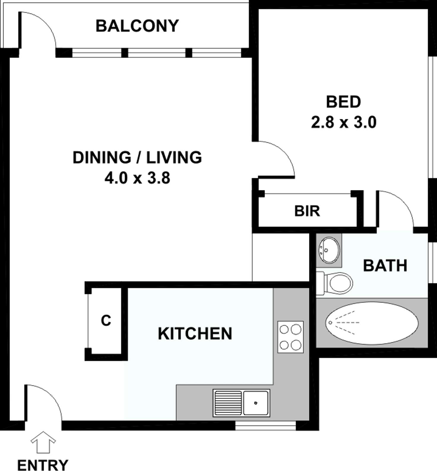 Floorplan of Homely unit listing, 11/20 Bailey Avenue, Armadale VIC 3143