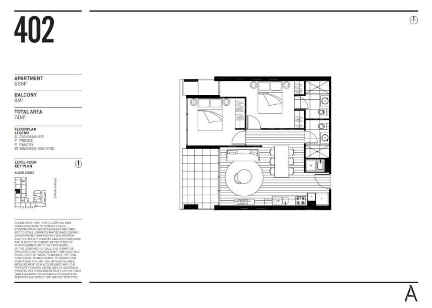 Floorplan of Homely apartment listing, 402/92 Albert Street, Brunswick East VIC 3057