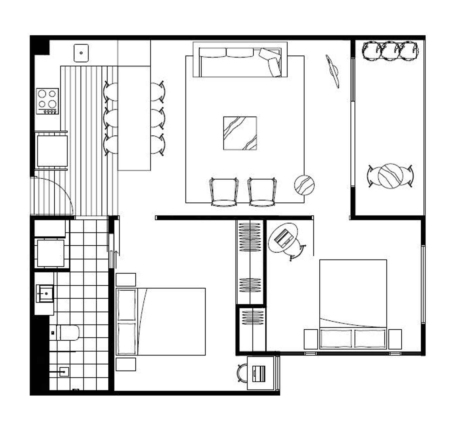 Floorplan of Homely apartment listing, 208/8 Olive York Way, Brunswick West VIC 3055