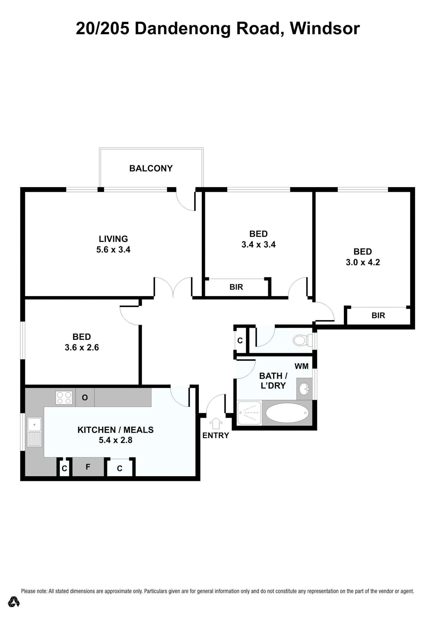 Floorplan of Homely apartment listing, 20/205 Dandenong Road, Windsor VIC 3181