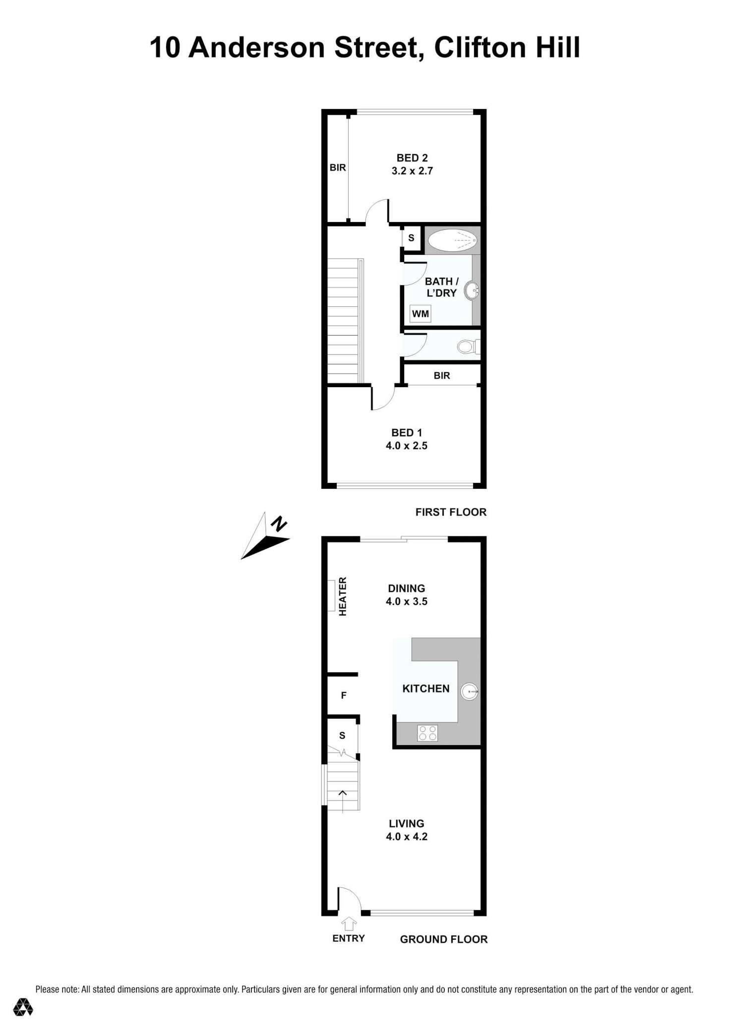 Floorplan of Homely house listing, 10 Anderson St, Clifton Hill VIC 3068