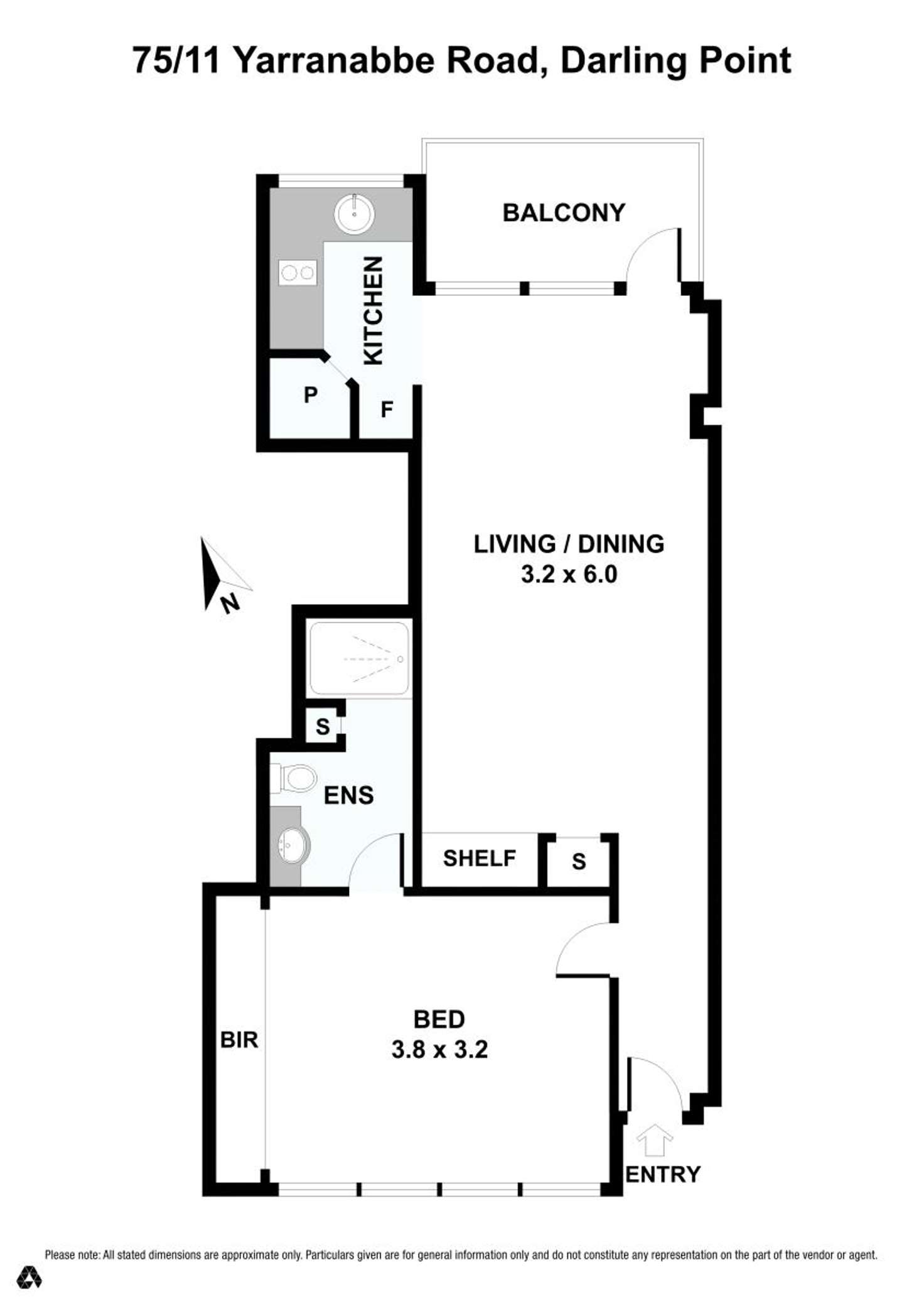 Floorplan of Homely apartment listing, 75/11 Yarranabbe Road, Darling Point NSW 2027