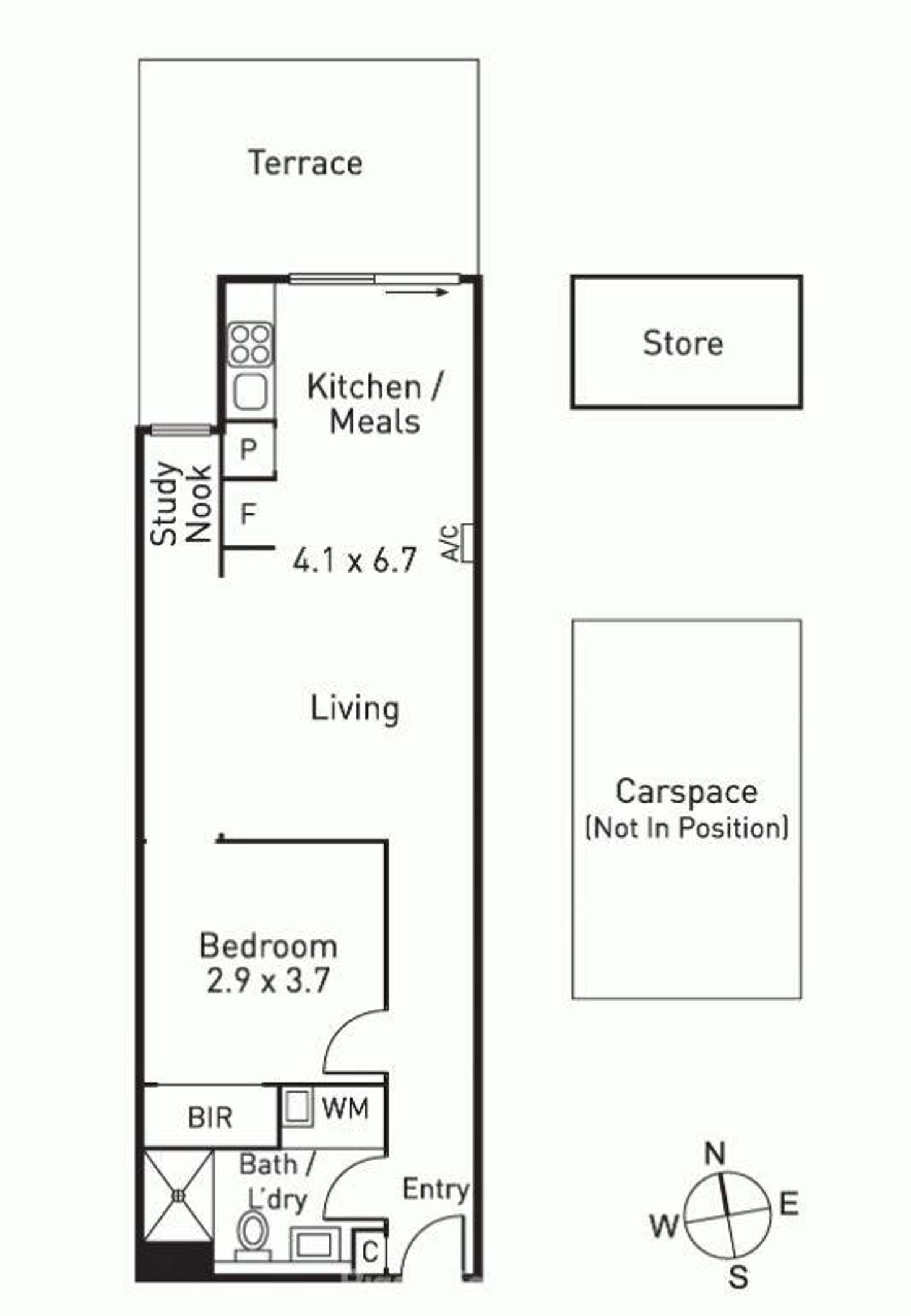 Floorplan of Homely apartment listing, 208/6 Mater Street, Collingwood VIC 3066