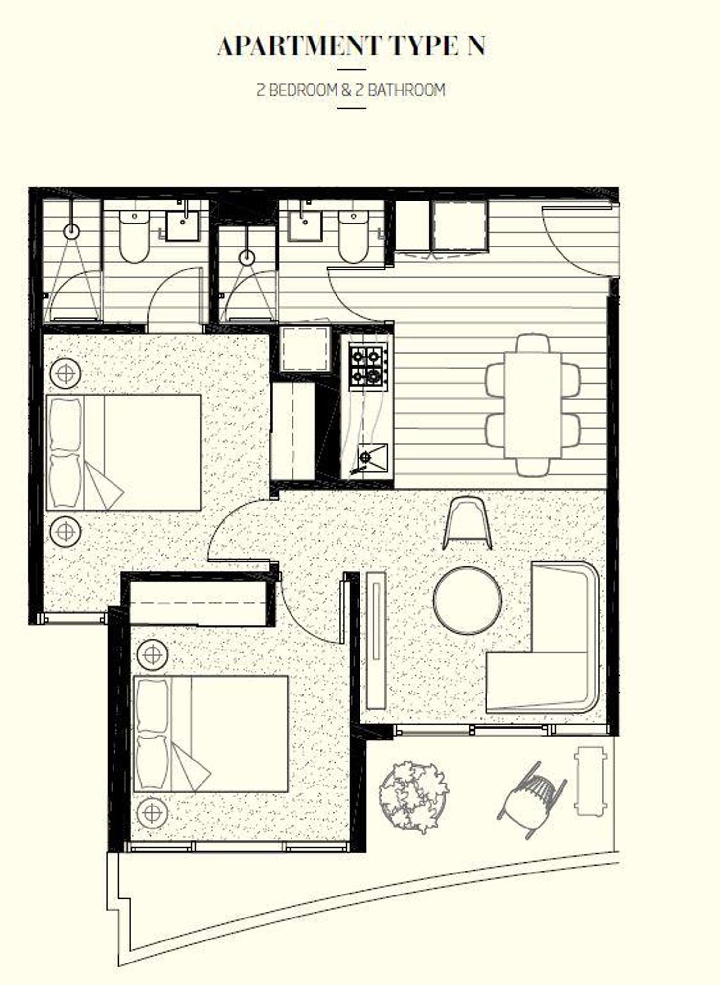 Floorplan of Homely apartment listing, 1308/8 Daly Street, South Yarra VIC 3141