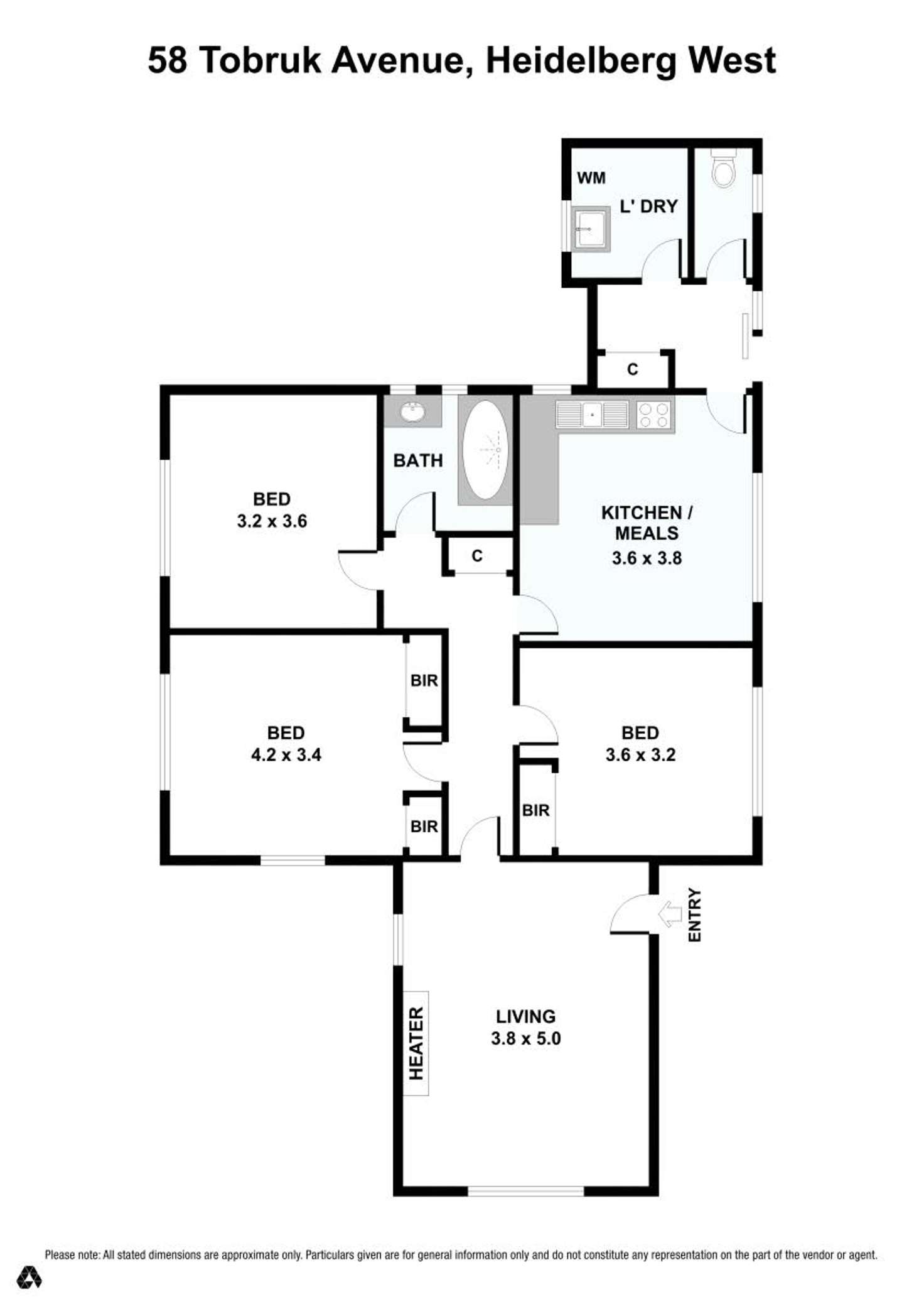Floorplan of Homely house listing, 58 Tobruk Avenue, Heidelberg West VIC 3081