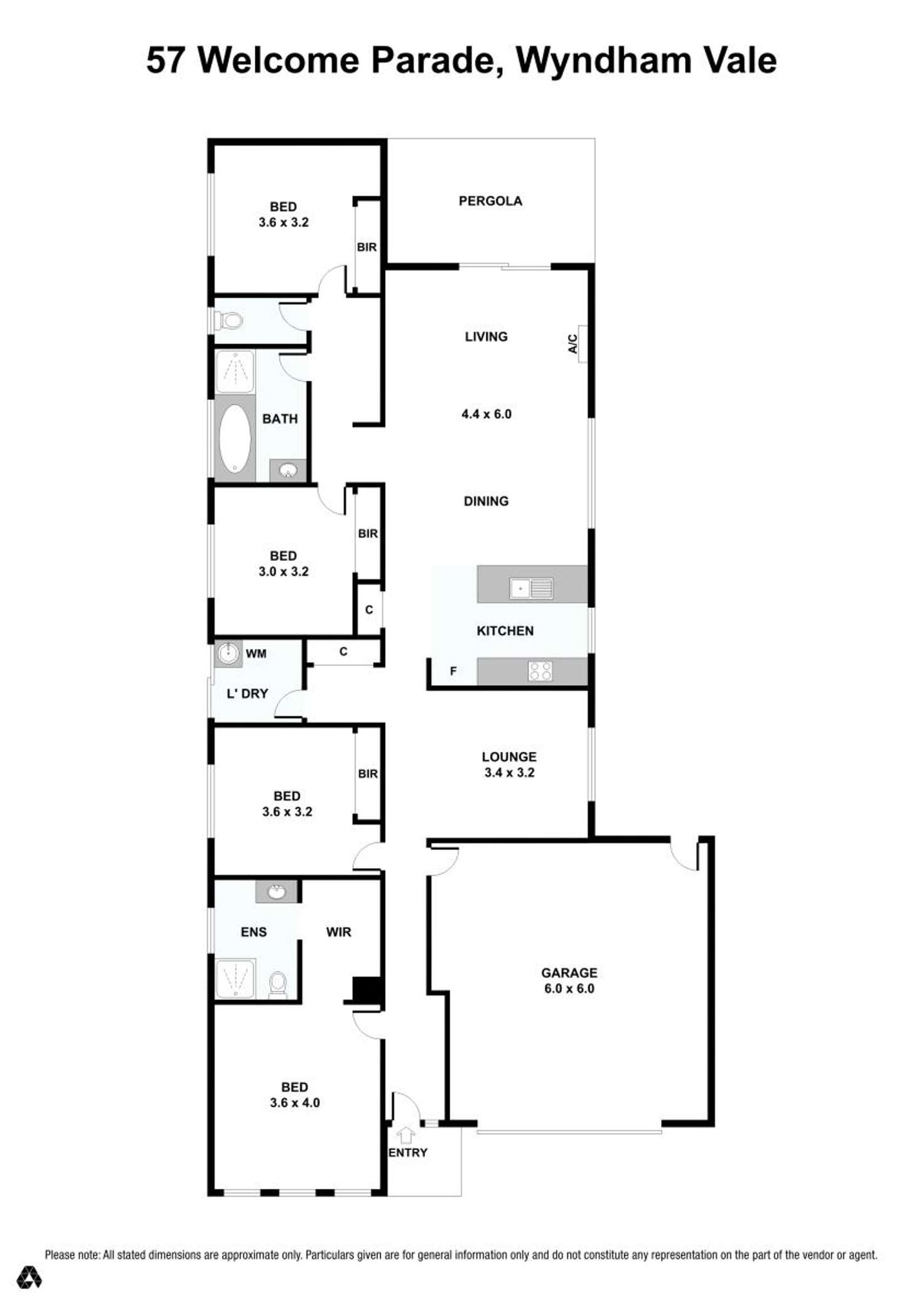 Floorplan of Homely house listing, 57 Welcome Parade, Wyndham Vale VIC 3024