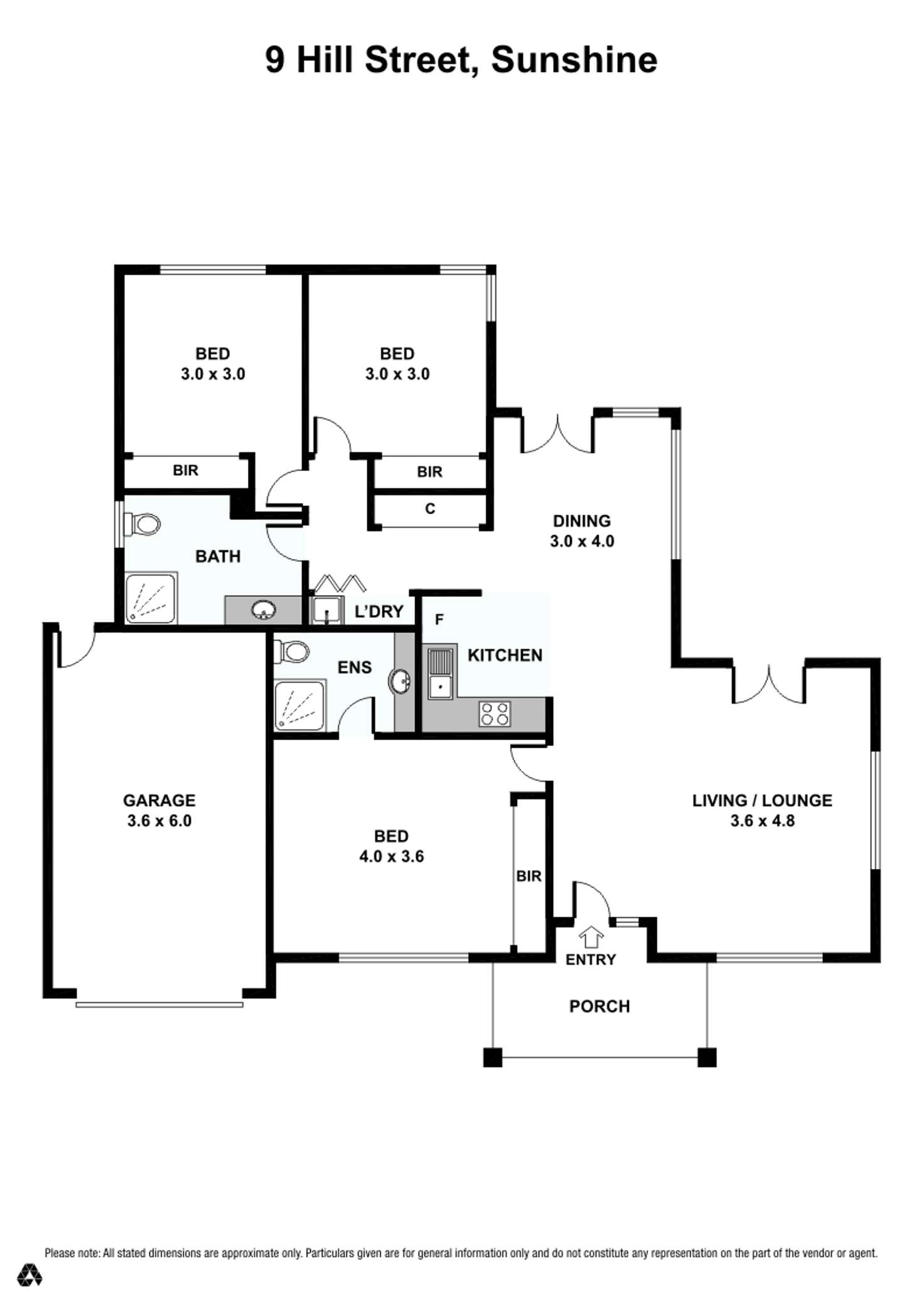 Floorplan of Homely house listing, 9 Hill Street, Sunshine VIC 3020