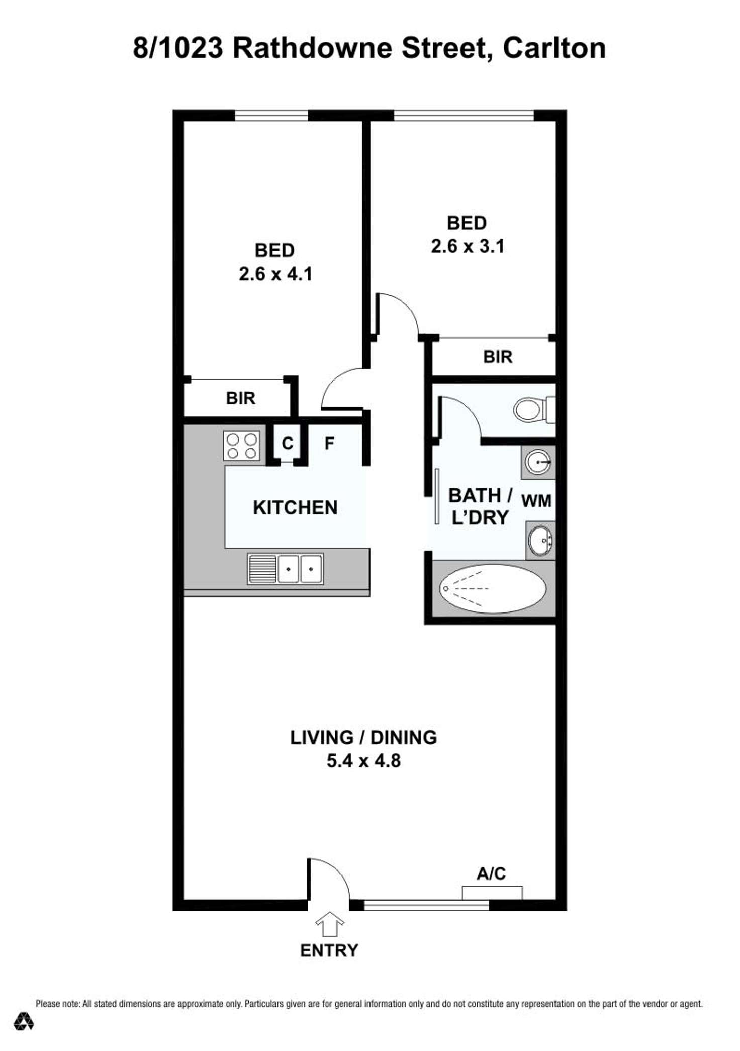 Floorplan of Homely apartment listing, 8/1023 Rathdowne St, Carlton North VIC 3054